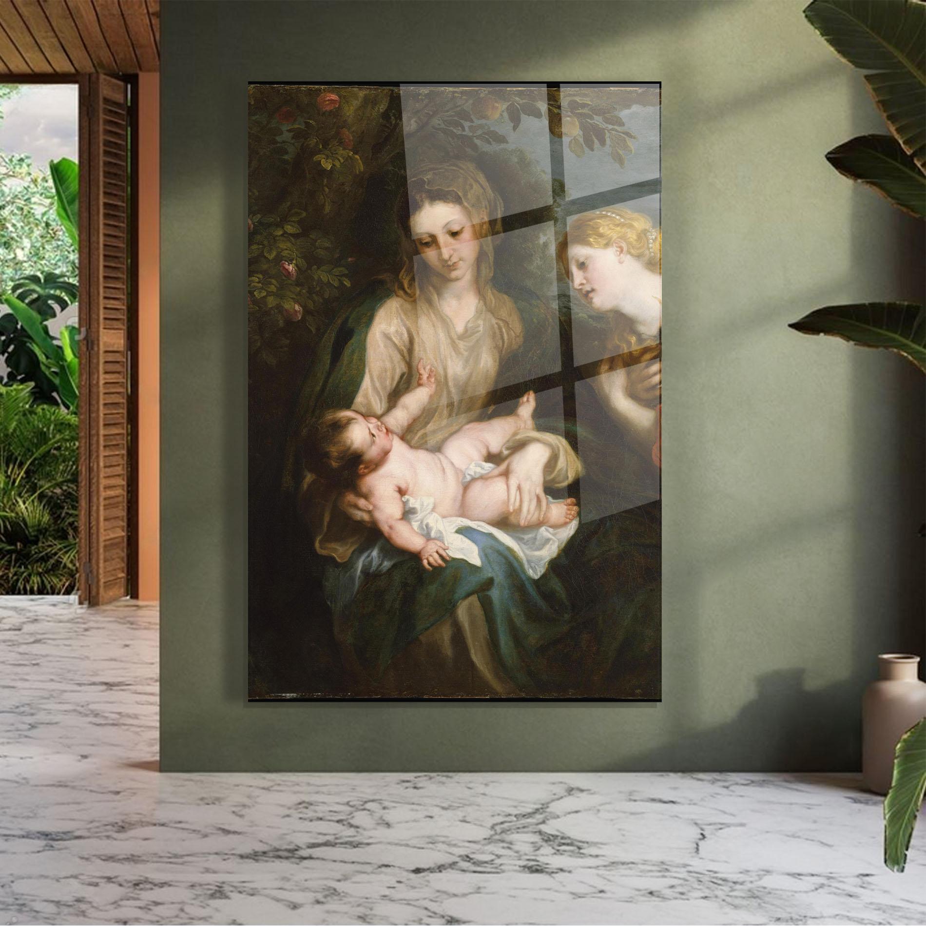 Glasbild Looking At Baby mockup 7