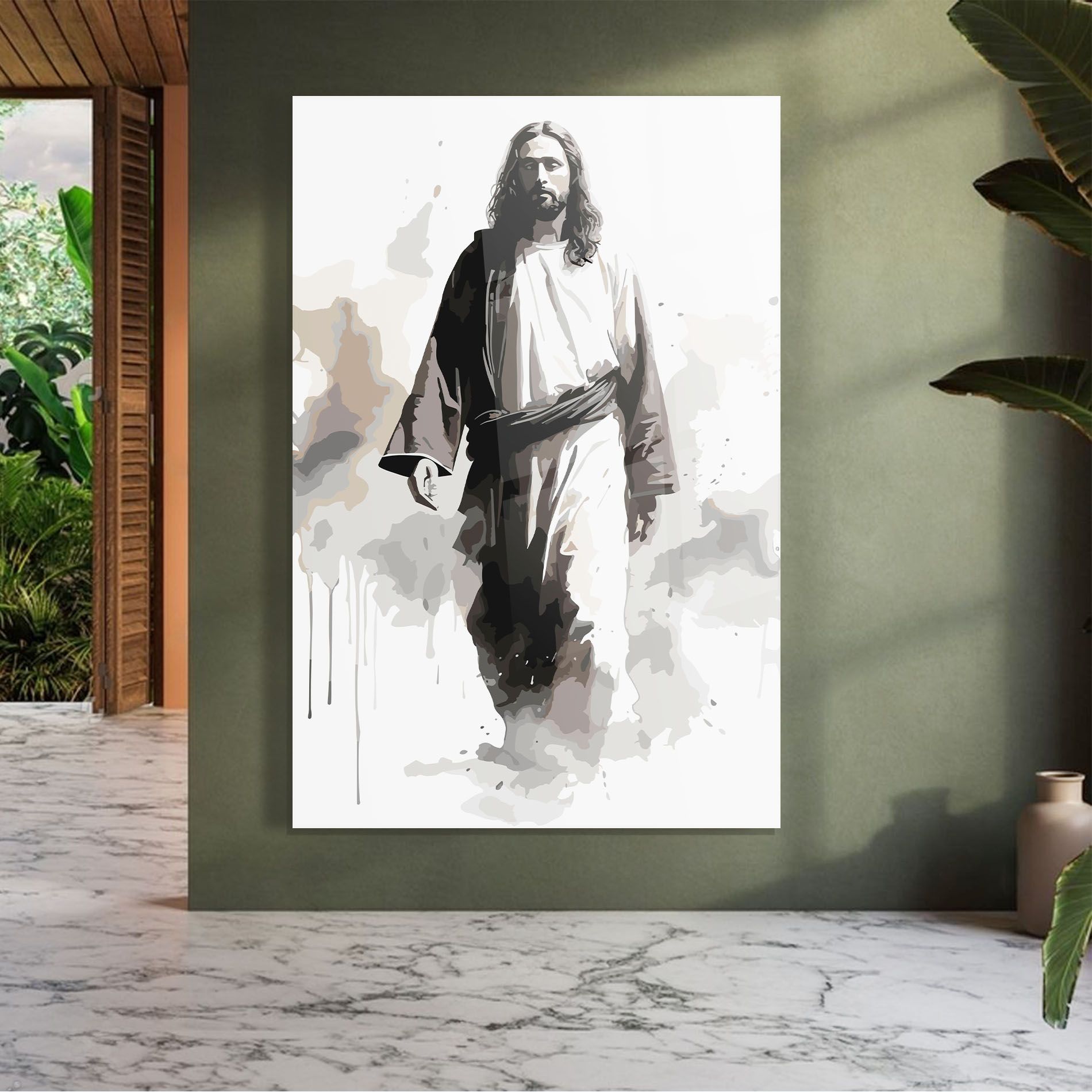 Watercolor Jesus mockup 7