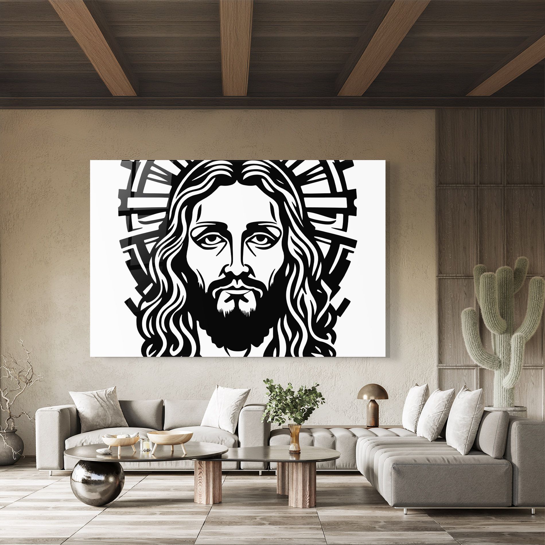 Black Line Jesus mockup 8