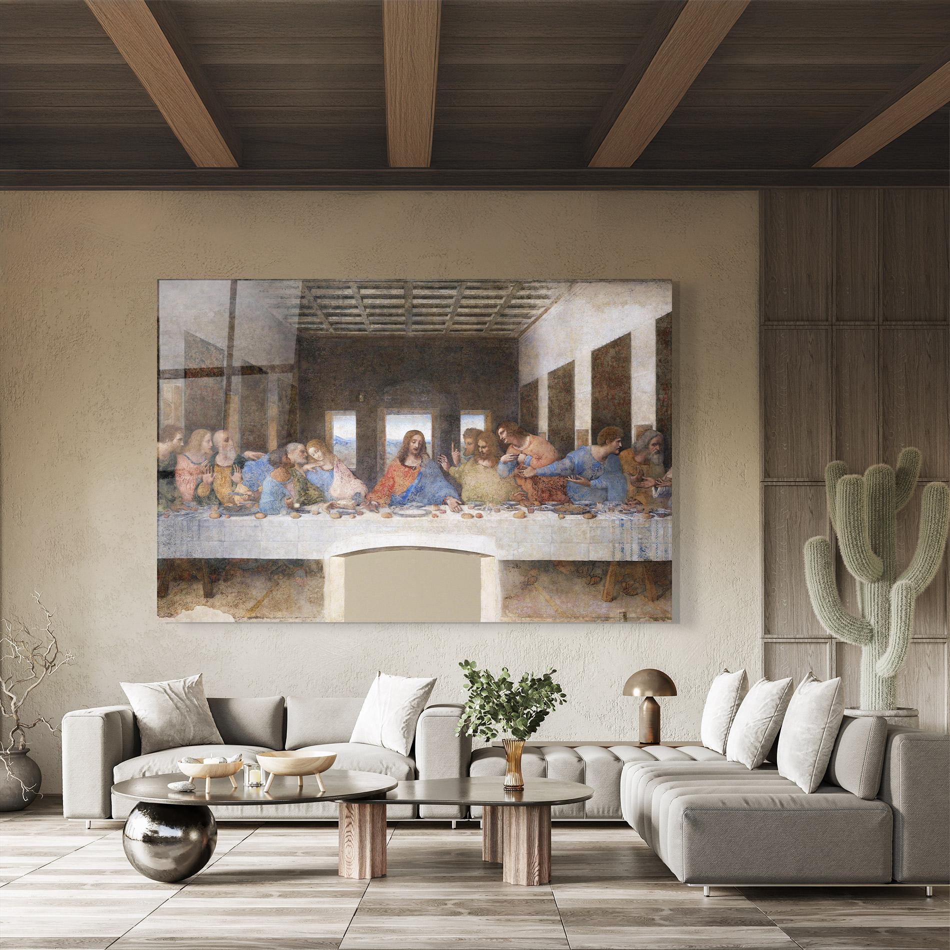 Glasbild Jesus Eating mockup 8