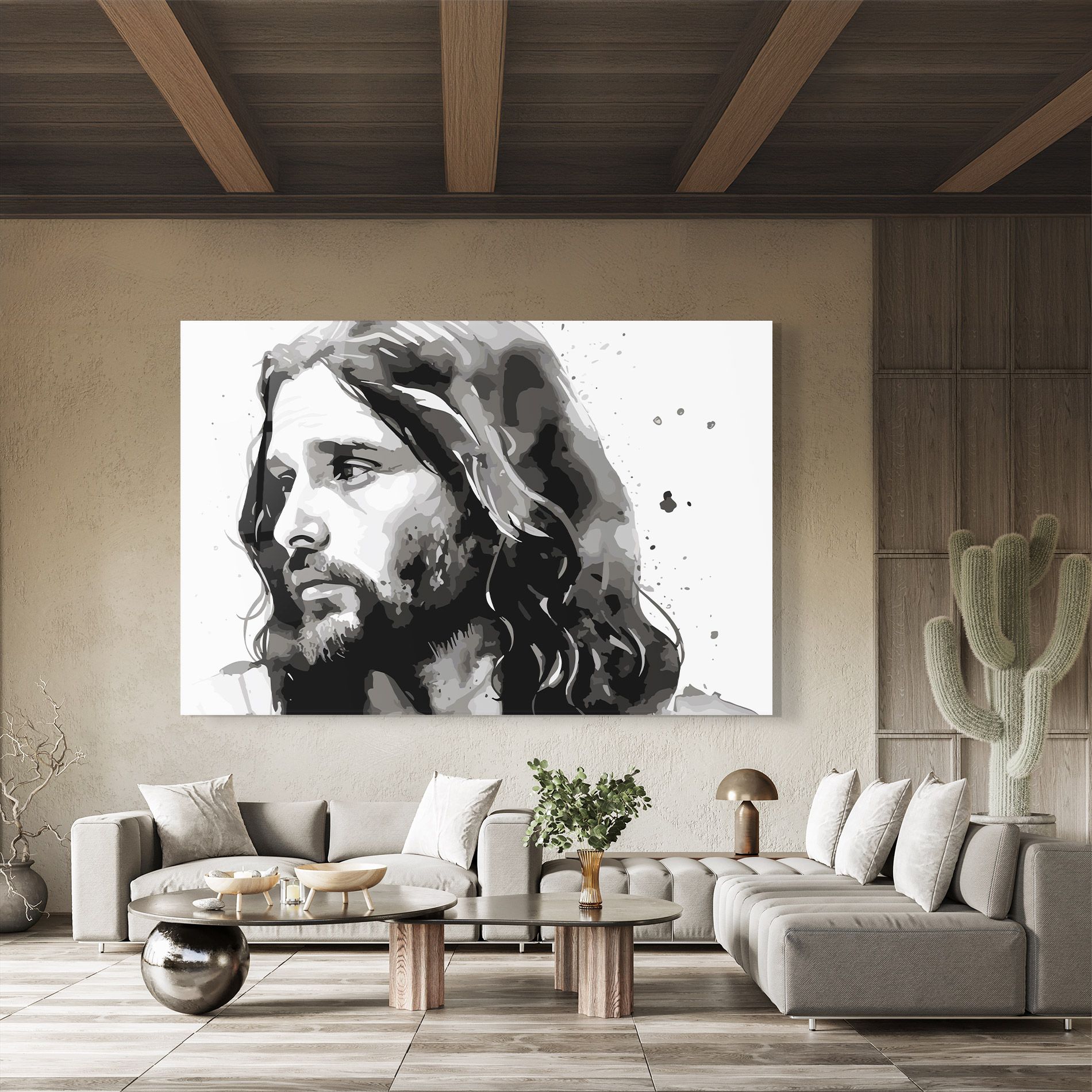 Jesus Watercolor mockup 8