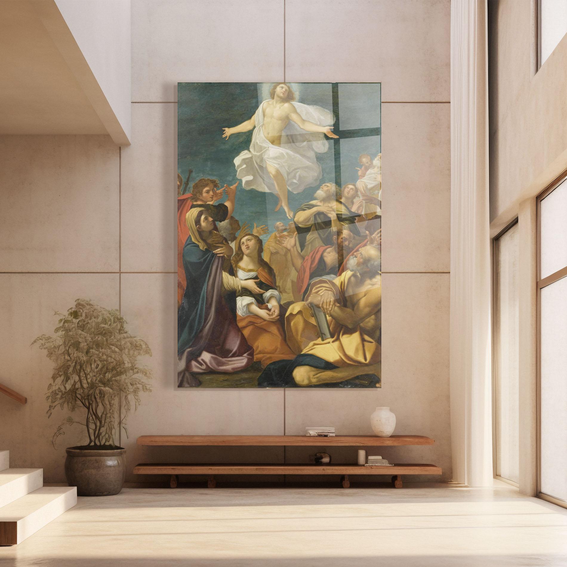 Glasbild Flying Divine Art mockup 8