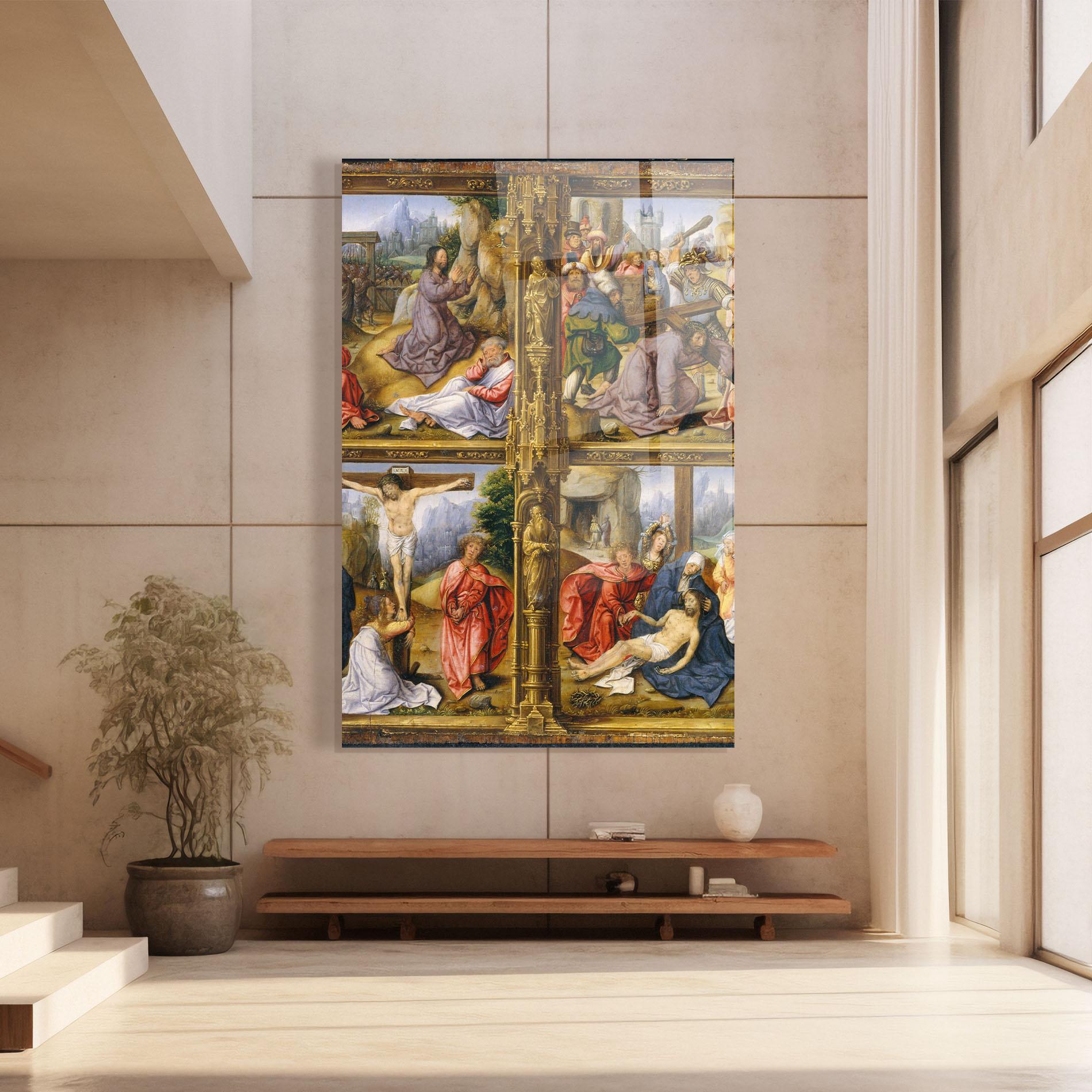Glasbild Gold Window View mockup 8