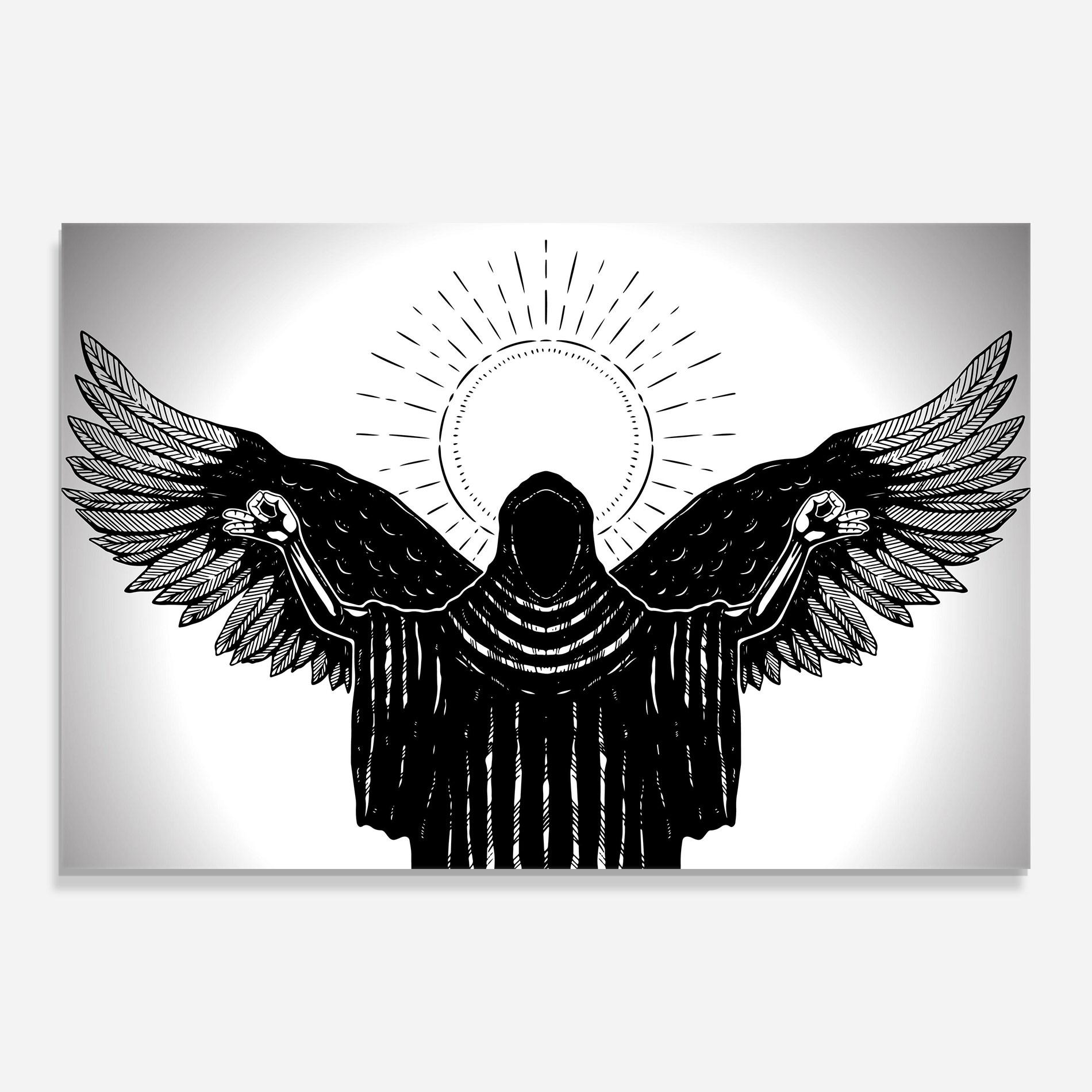 Glasbild Angel Sun mockup 0