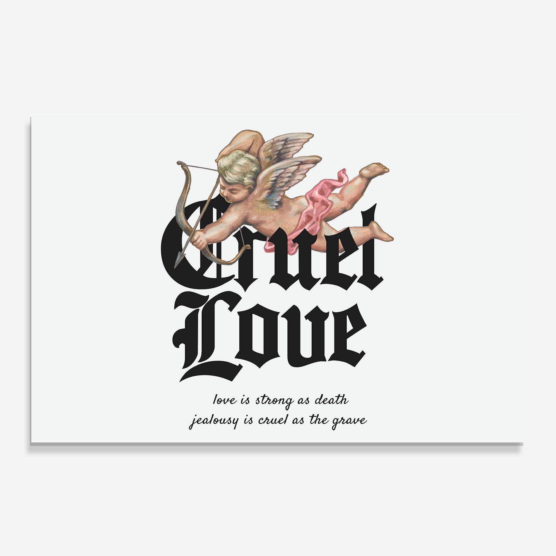Glasbild Cruel Love mockup 0