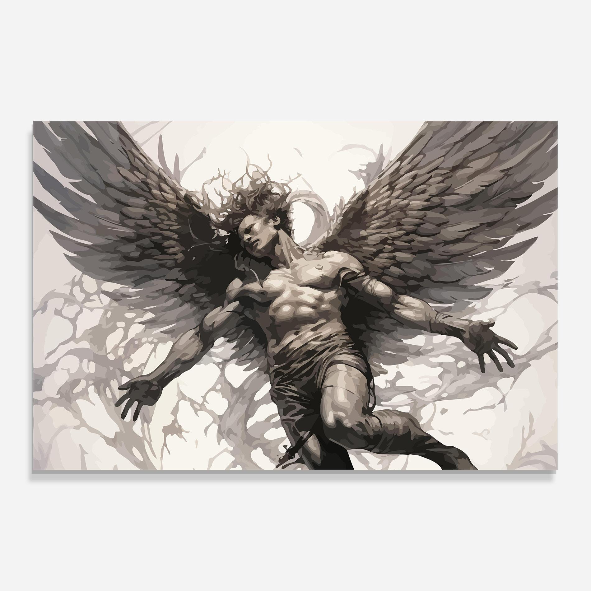 Glasbild Falling Angel mockup 0