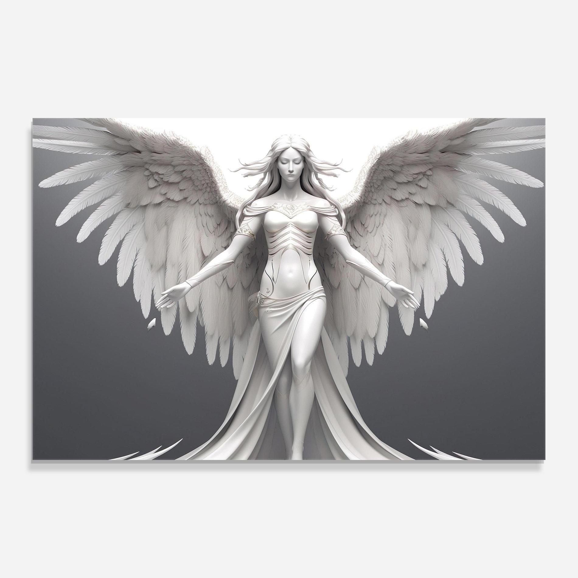 Glasbild White Stone Woman mockup 0