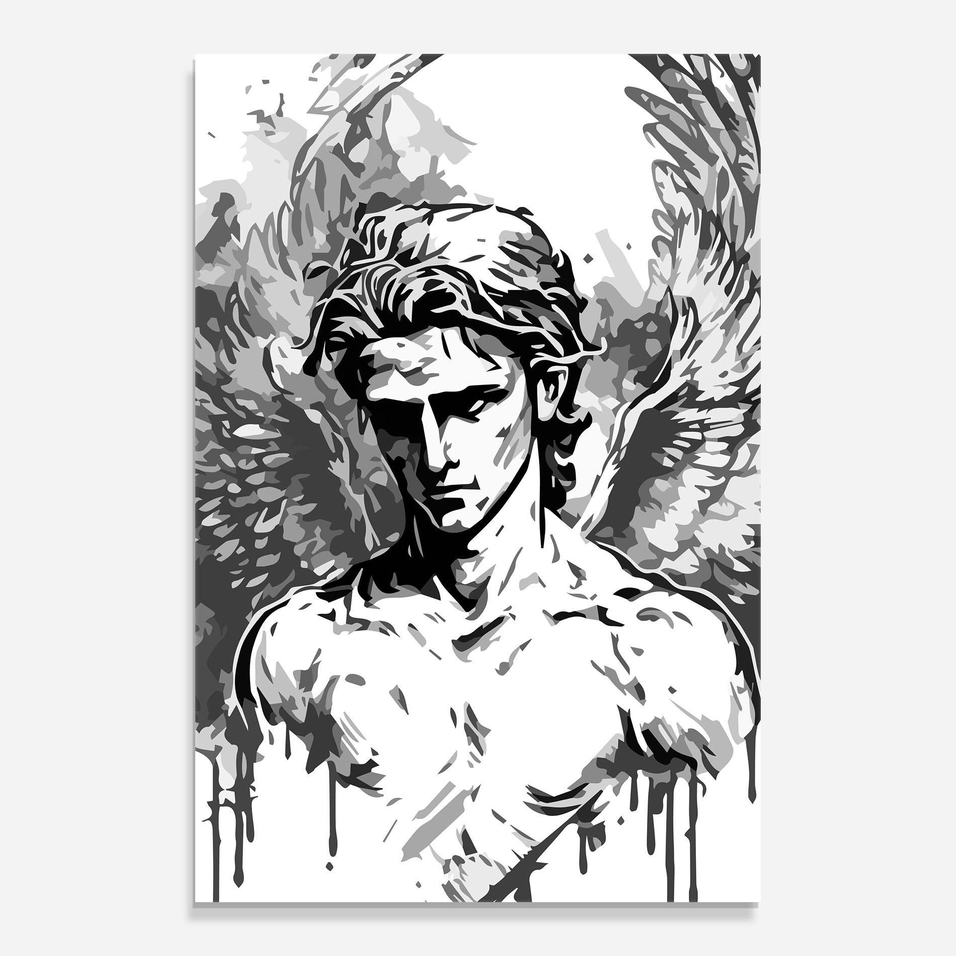 Glasbild Beautiful Angel mockup 0