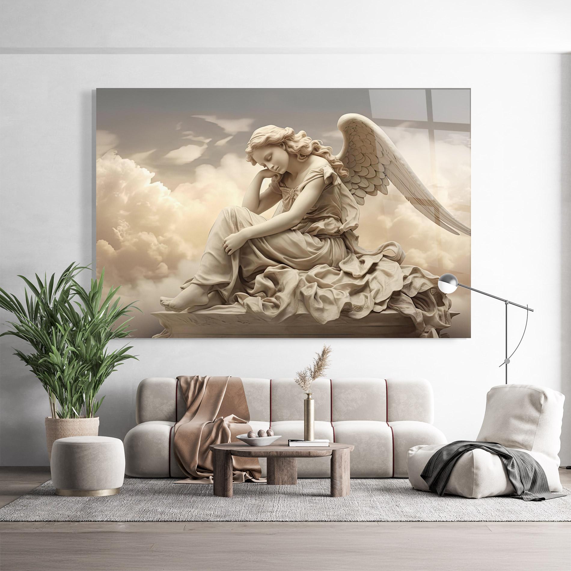 Glasbild Angel Guardian Cloud mockup 9