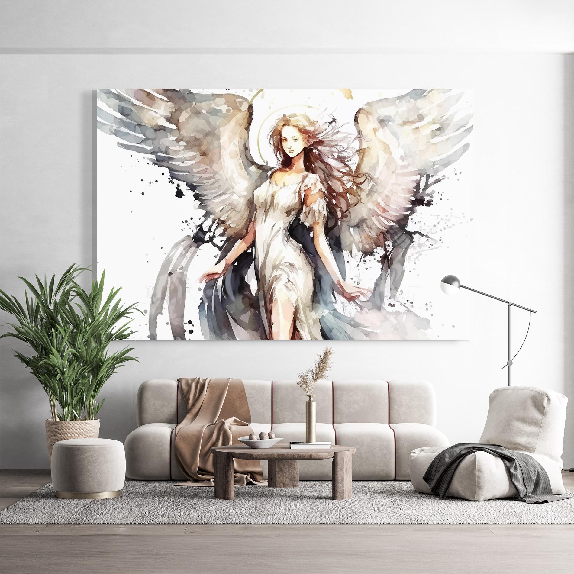 Glasbild Angel Lady mockup 9