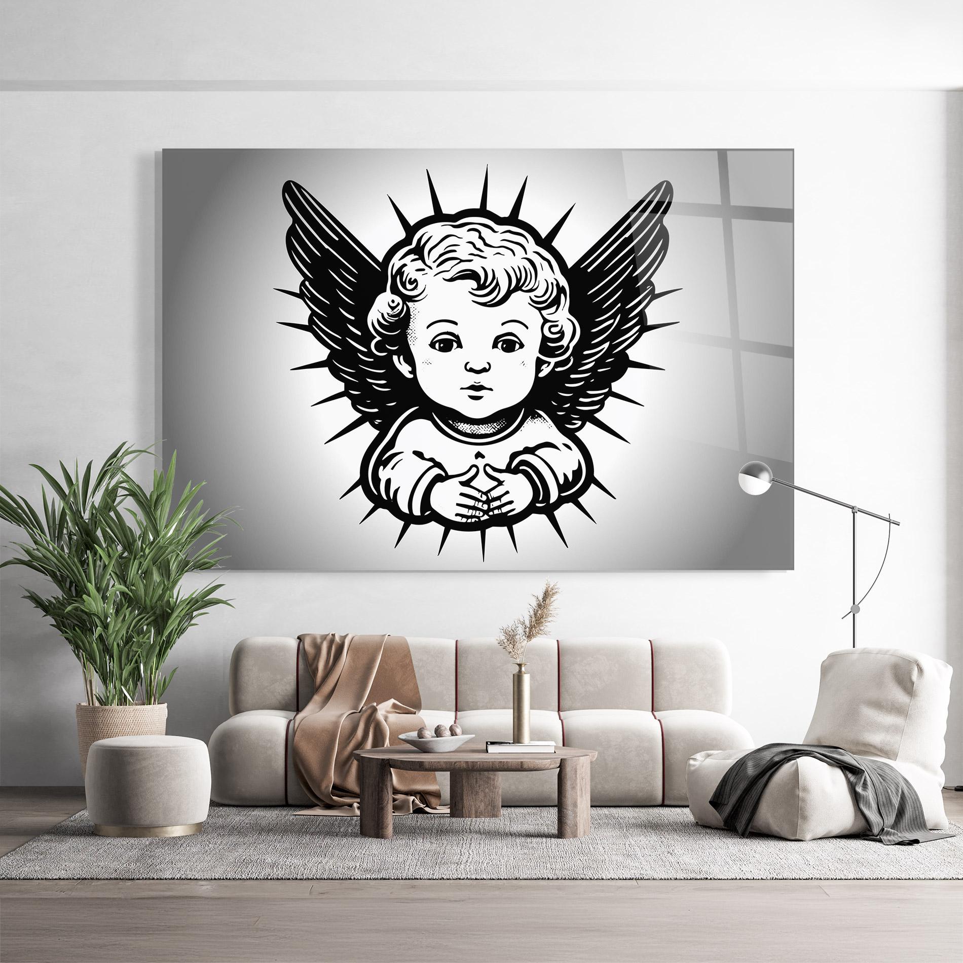 Glasbild Angel Small Wings mockup 9