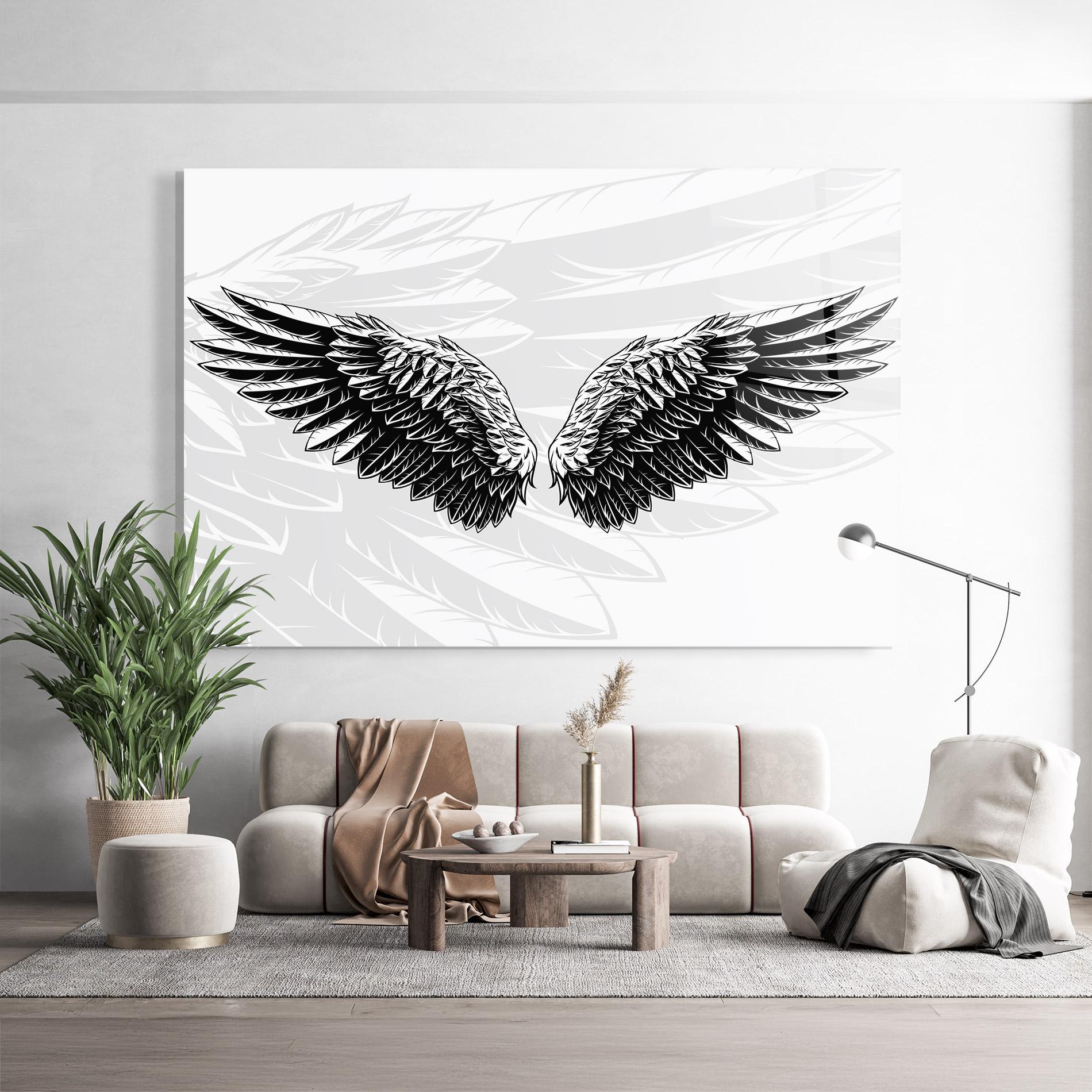 Glasbild Angel Wings mockup 9