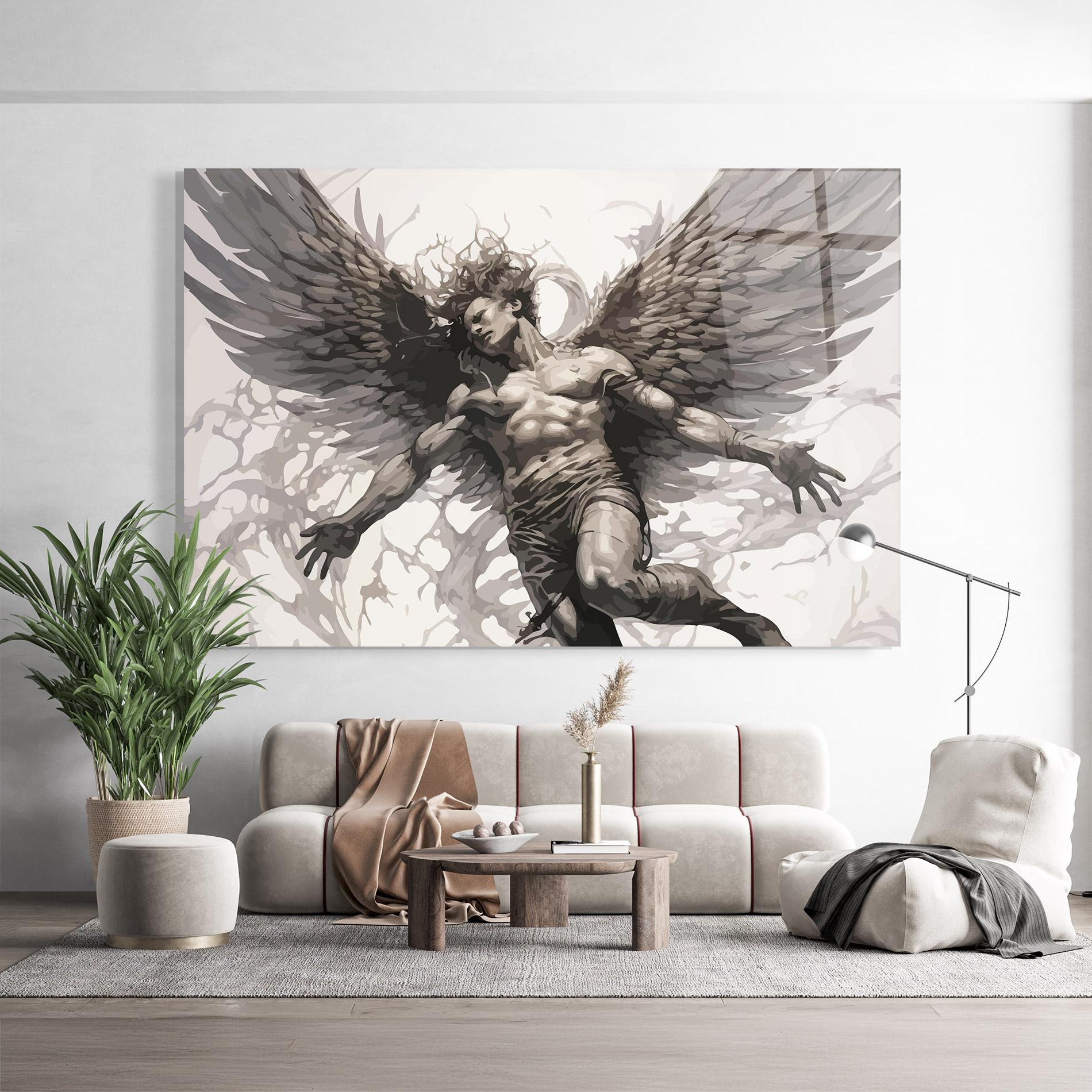 Glasbild Falling Angel mockup 9