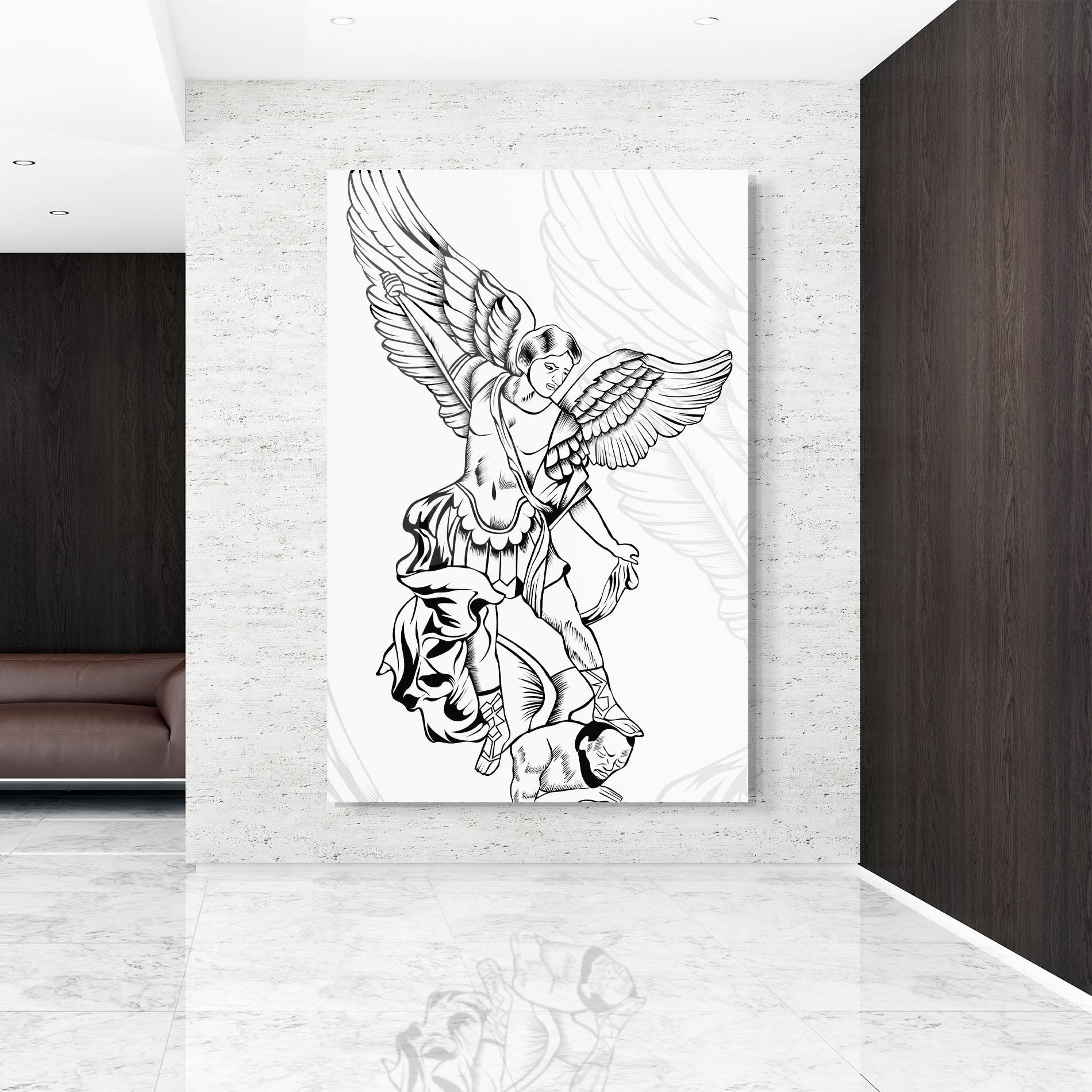 Glasbild Angel Fight mockup 9