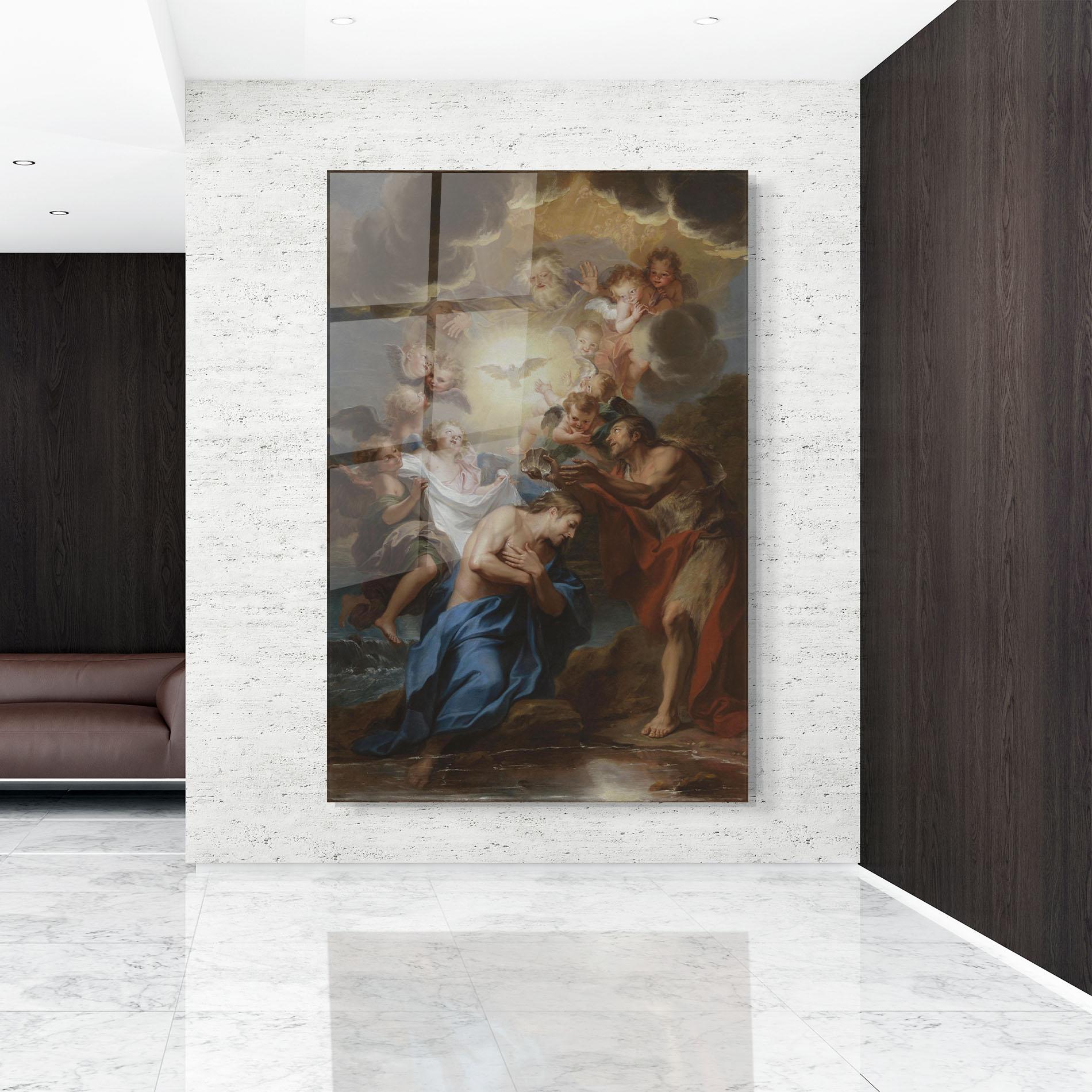 Glasbild Bird Floating mockup 9