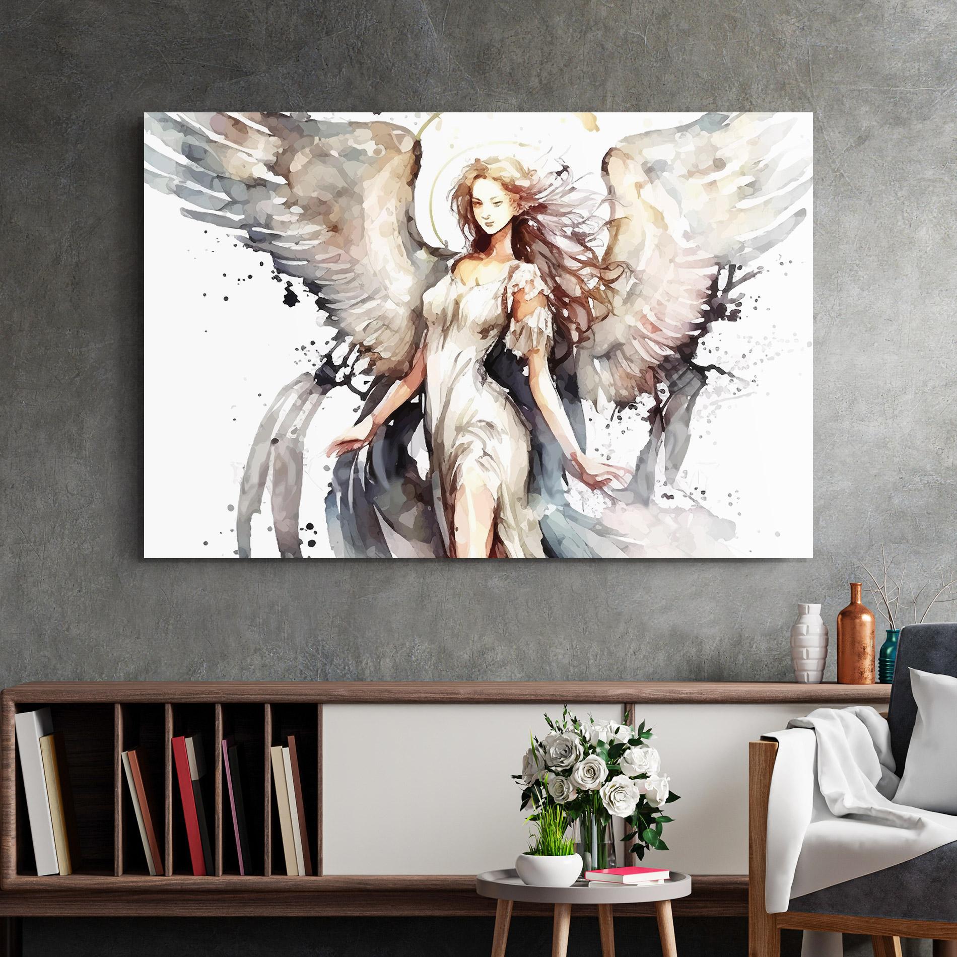 Glasbild Angel Lady mockup 2