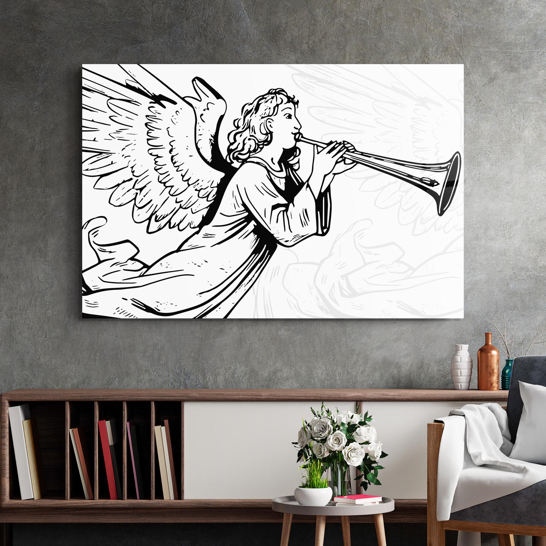 Glasbild Angel Music mockup 2