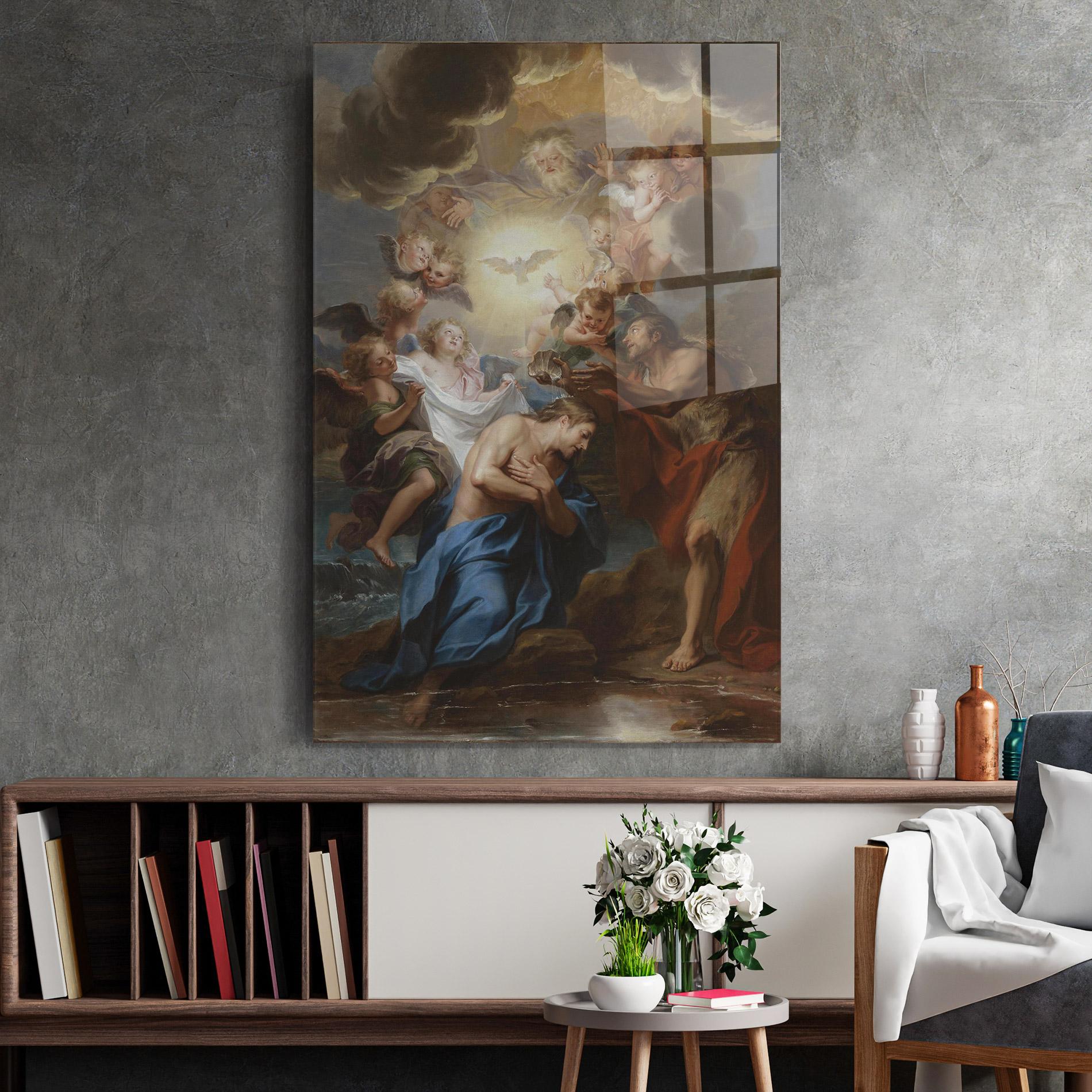 Glasbild Bird Floating mockup 2