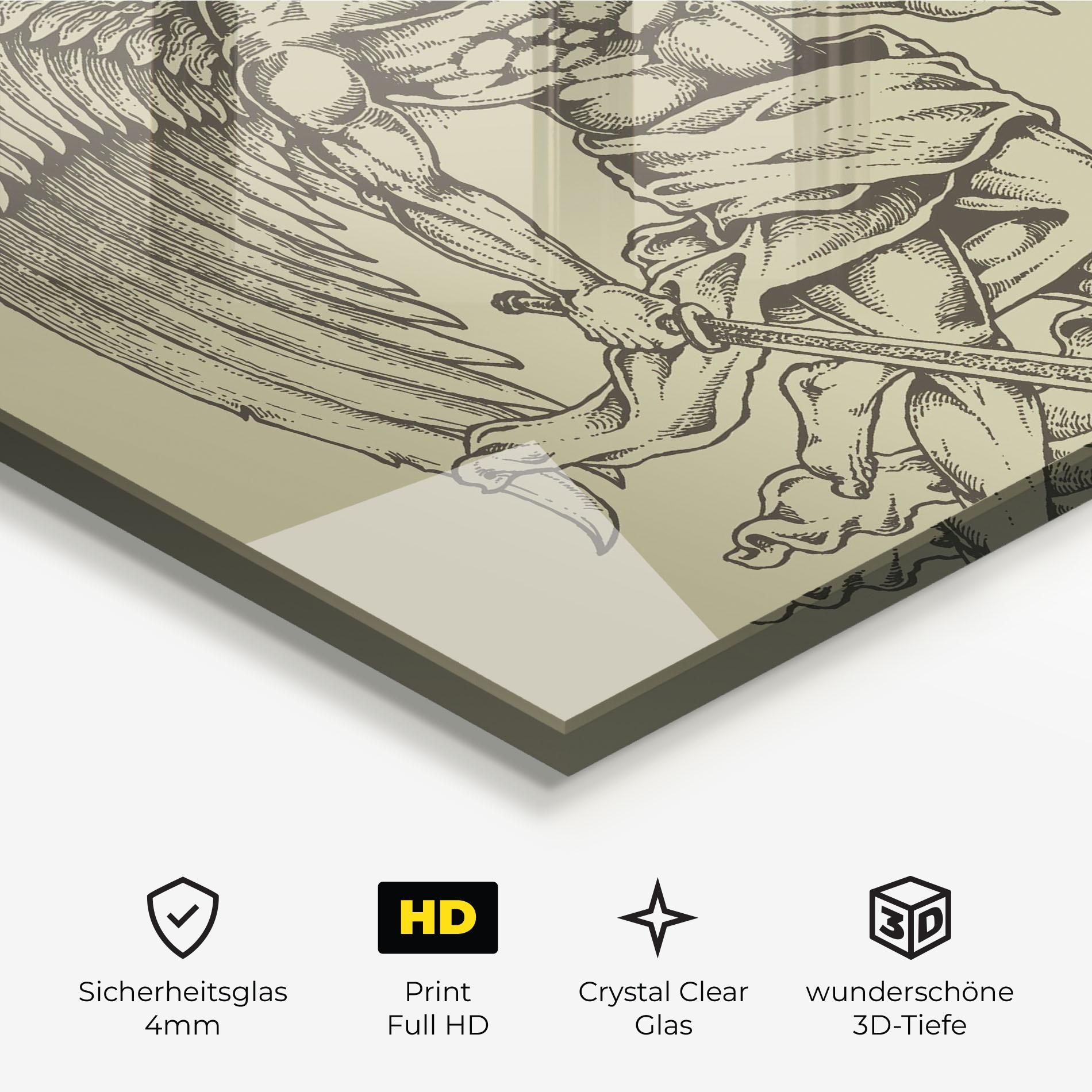 Glasbild Angel Fighter mockup 3