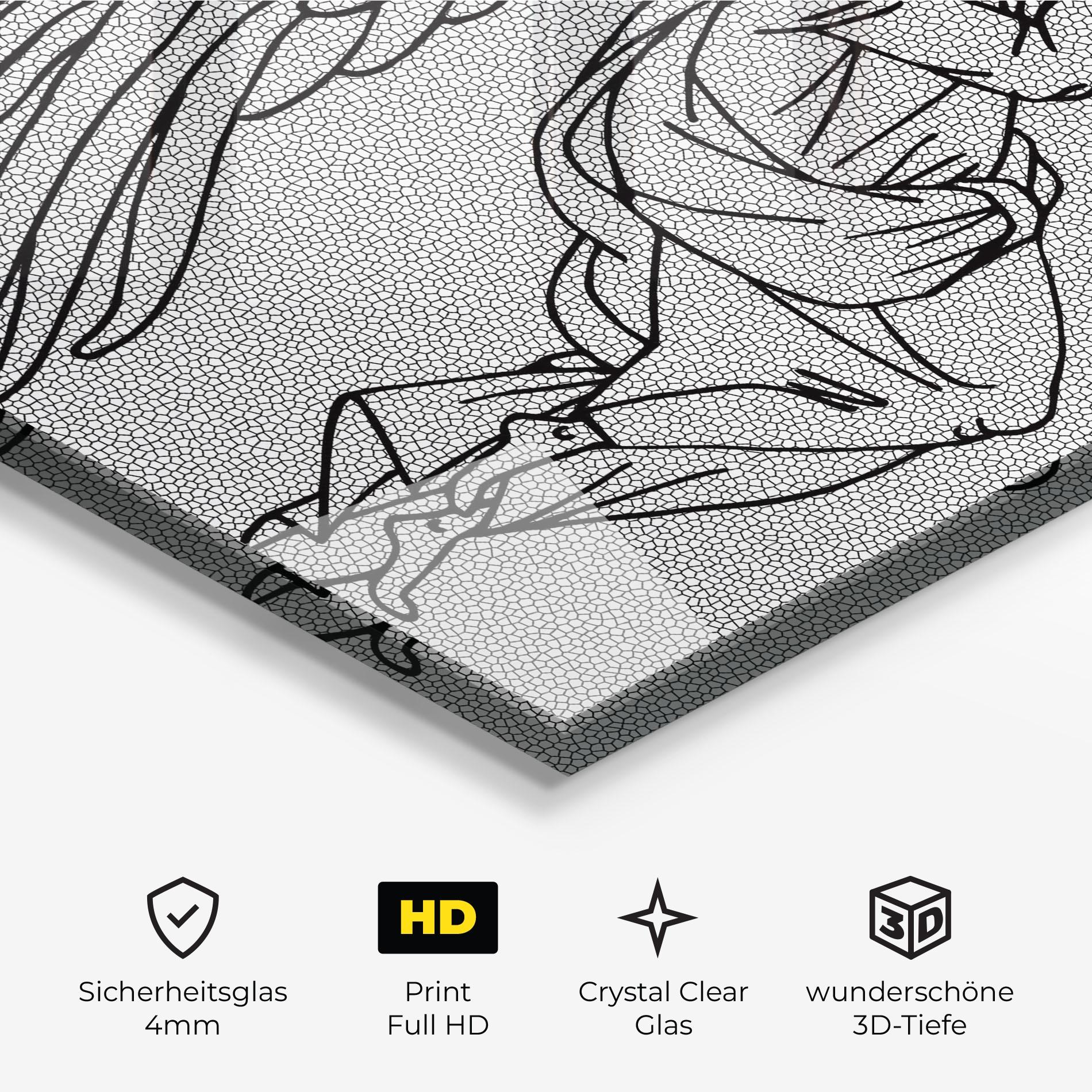 Glasbild Angel Flying mockup 3