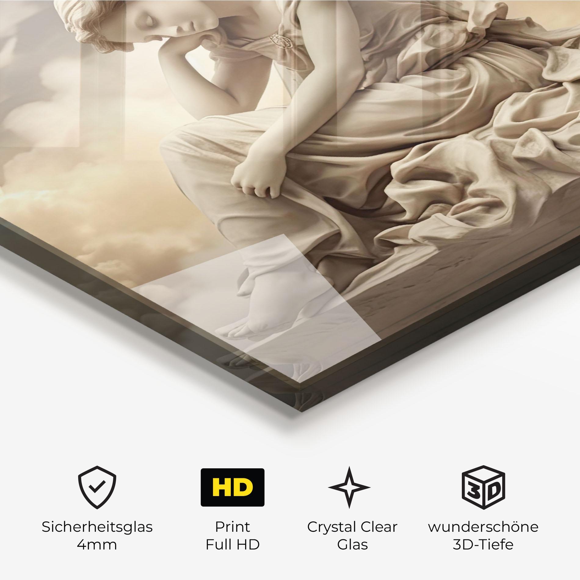 Glasbild Angel Guardian Cloud mockup 3