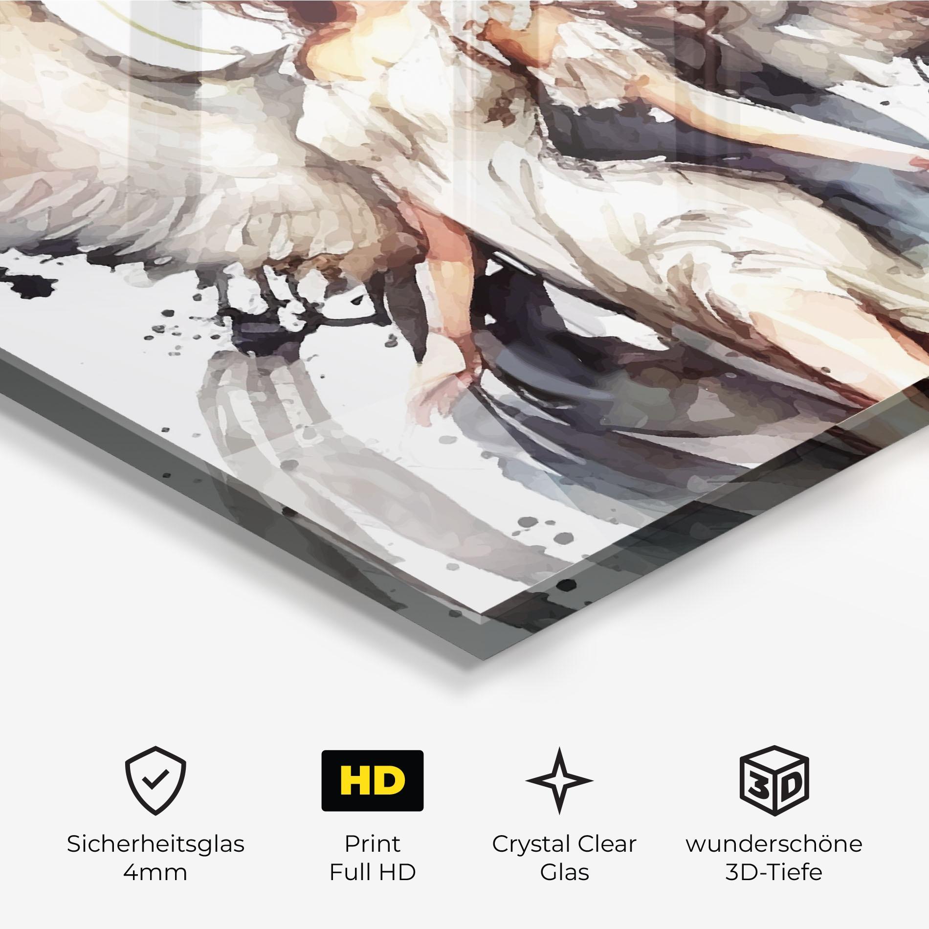 Glasbild Angel Lady mockup 3