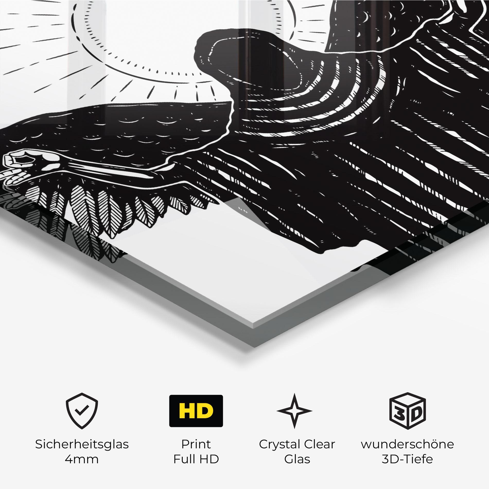 Glasbild Angel Sun mockup 3