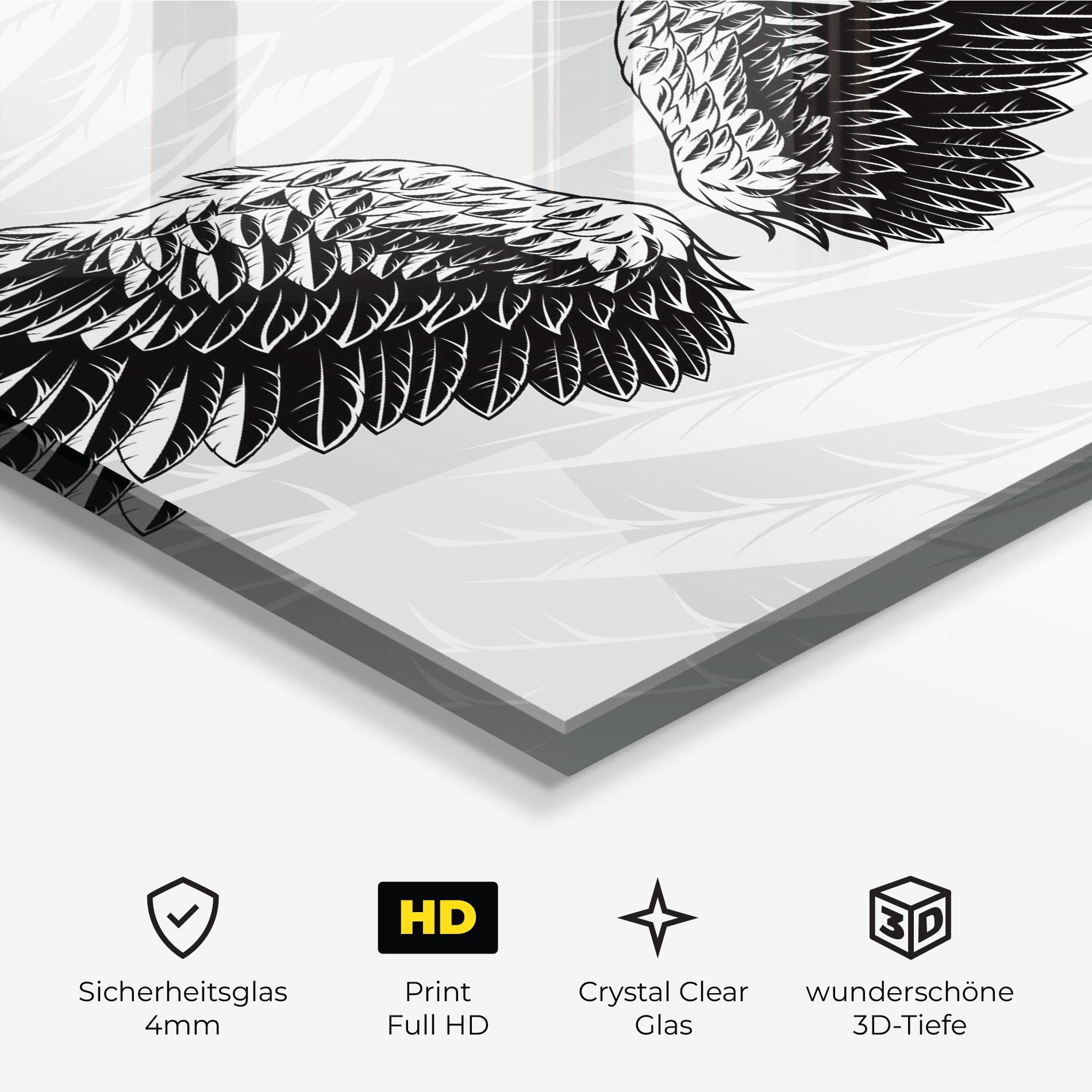 Glasbild Angel Wings mockup 3
