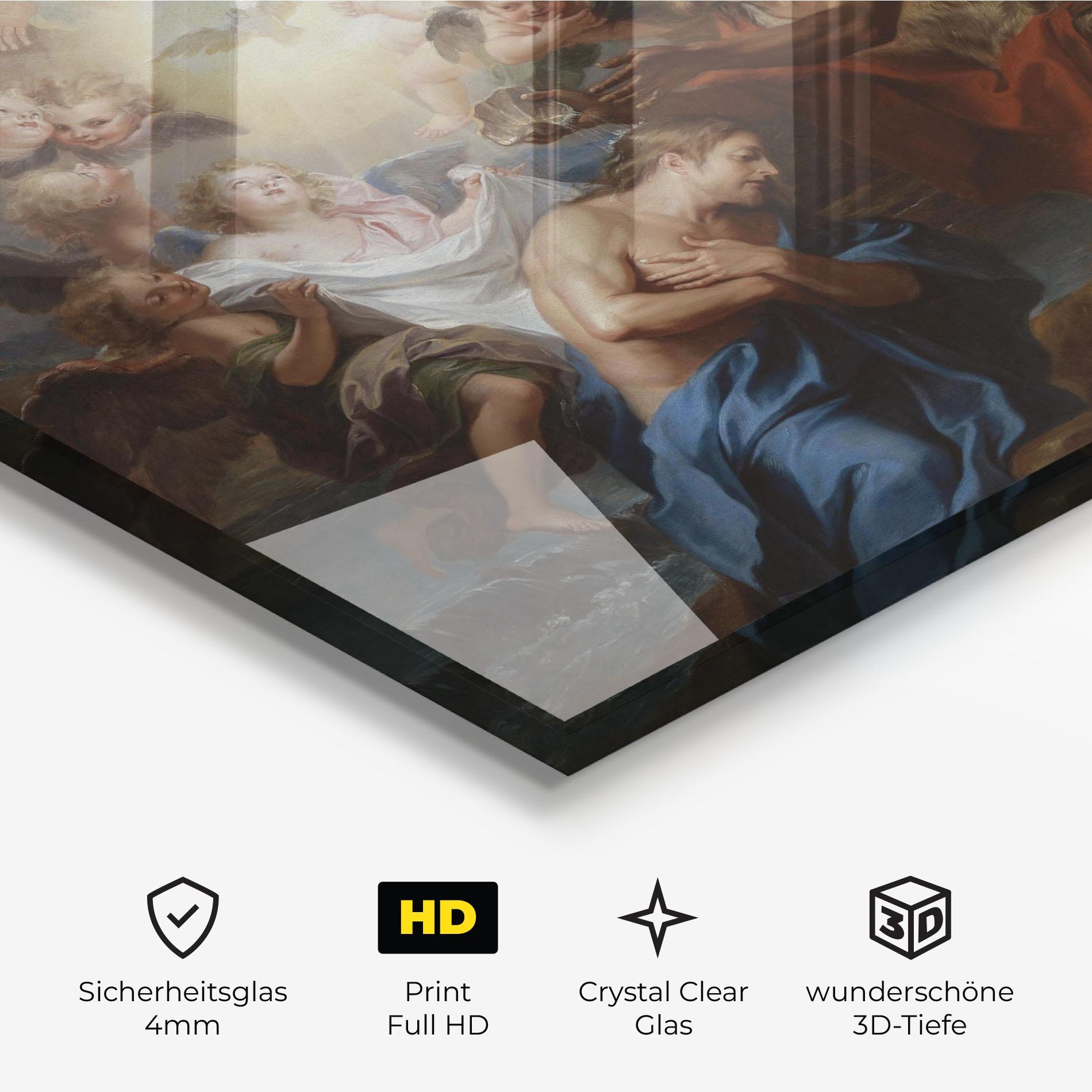 Glasbild Bird Floating mockup 3