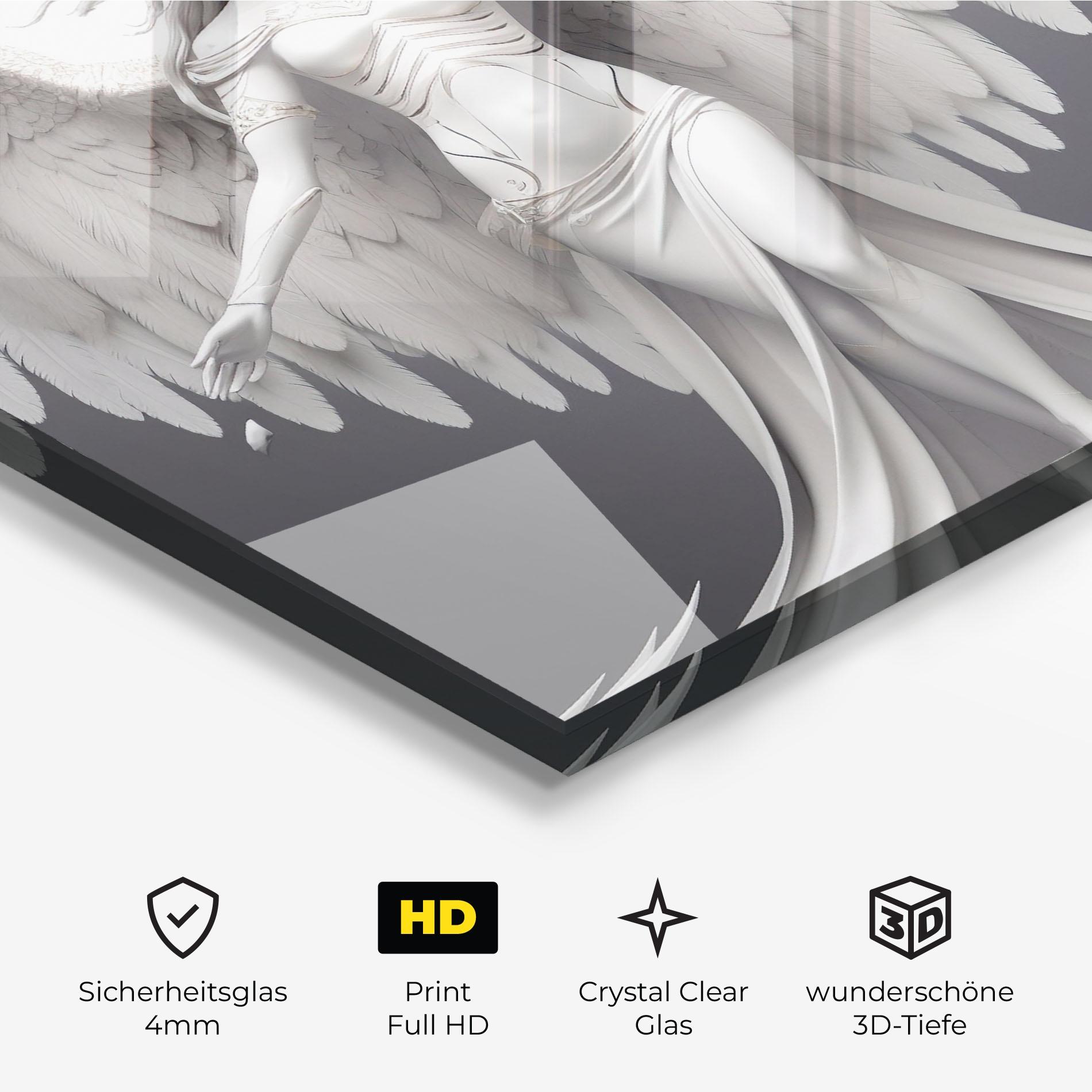 Glasbild White Stone Woman mockup 3