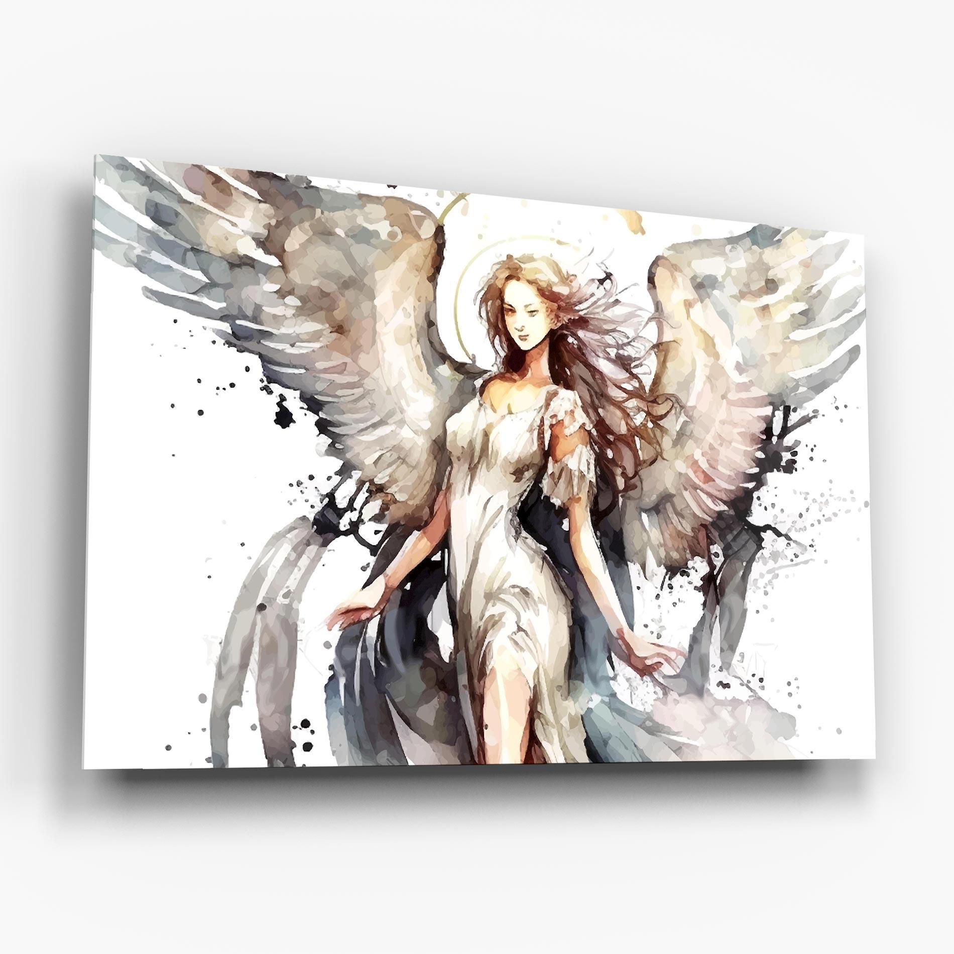 Glasbild Angel Lady mockup 6