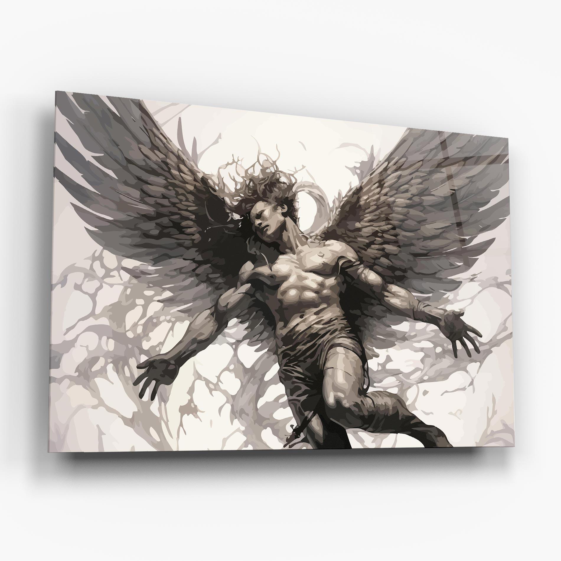 Glasbild Falling Angel mockup 6