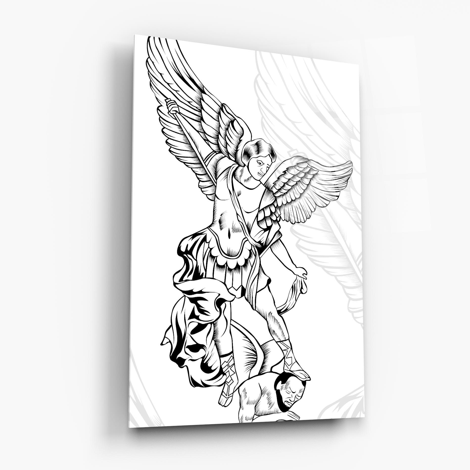 Glasbild Angel Fight mockup 6