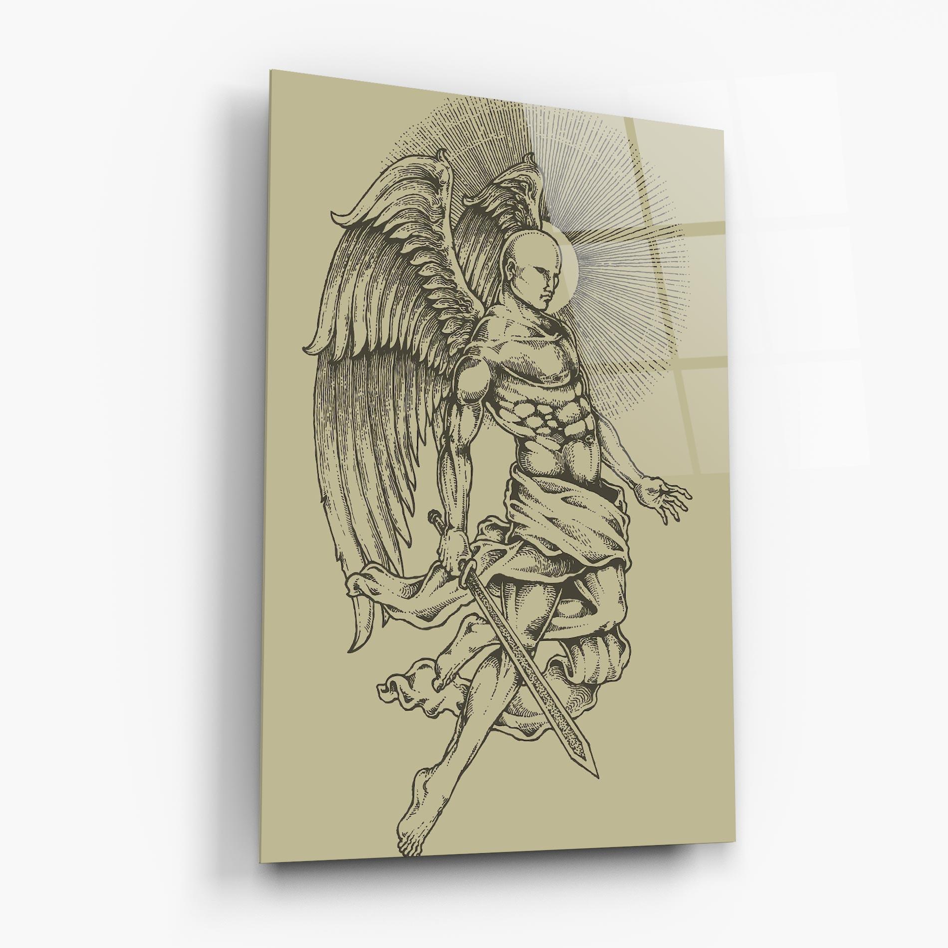 Glasbild Angel Fighter mockup 6