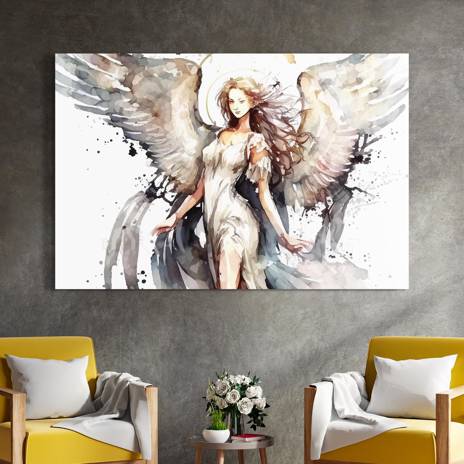 Glasbild Angel Lady mockup 4