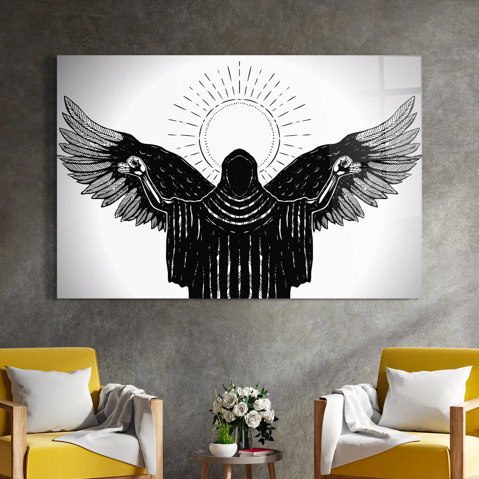 Glasbild Angel Sun mockup 4