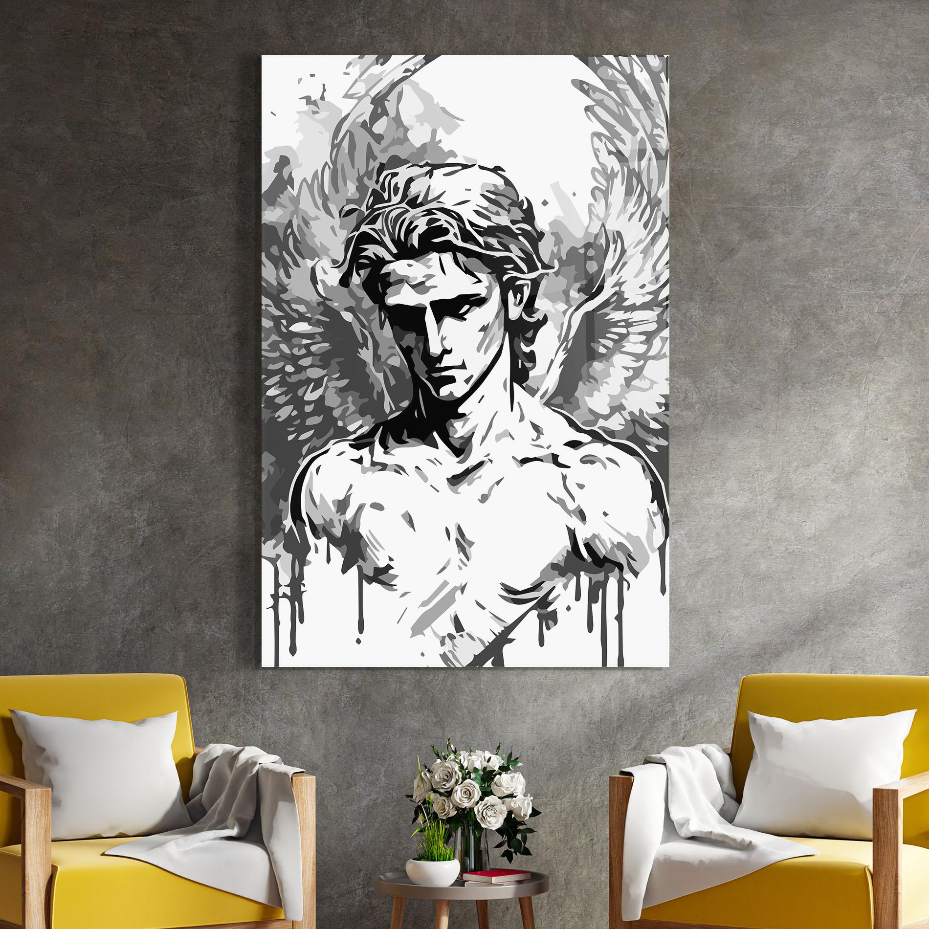 Glasbild Beautiful Angel mockup 4