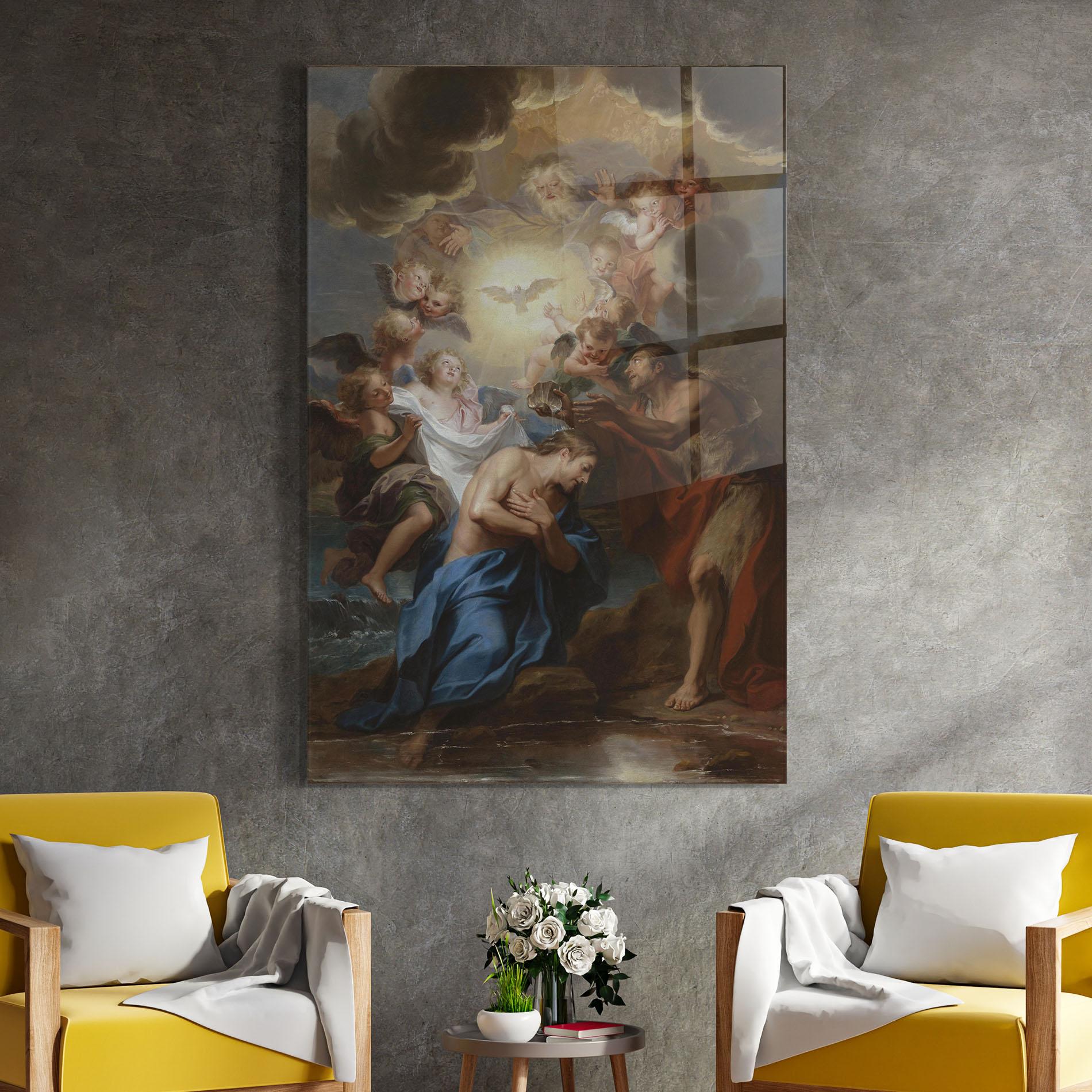 Glasbild Bird Floating mockup 4