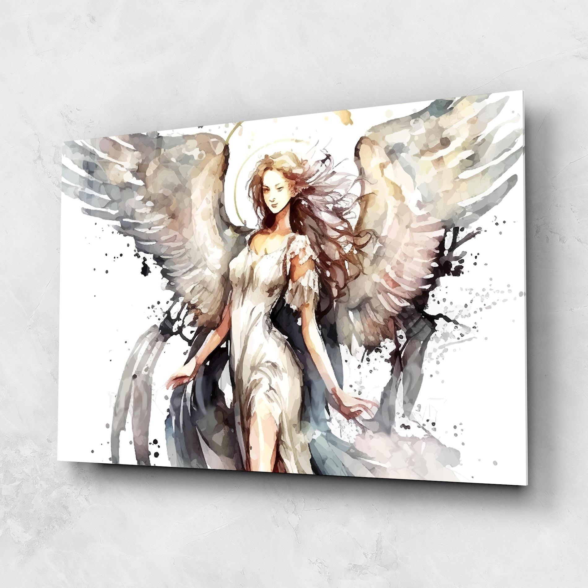 Glasbild Angel Lady mockup 1