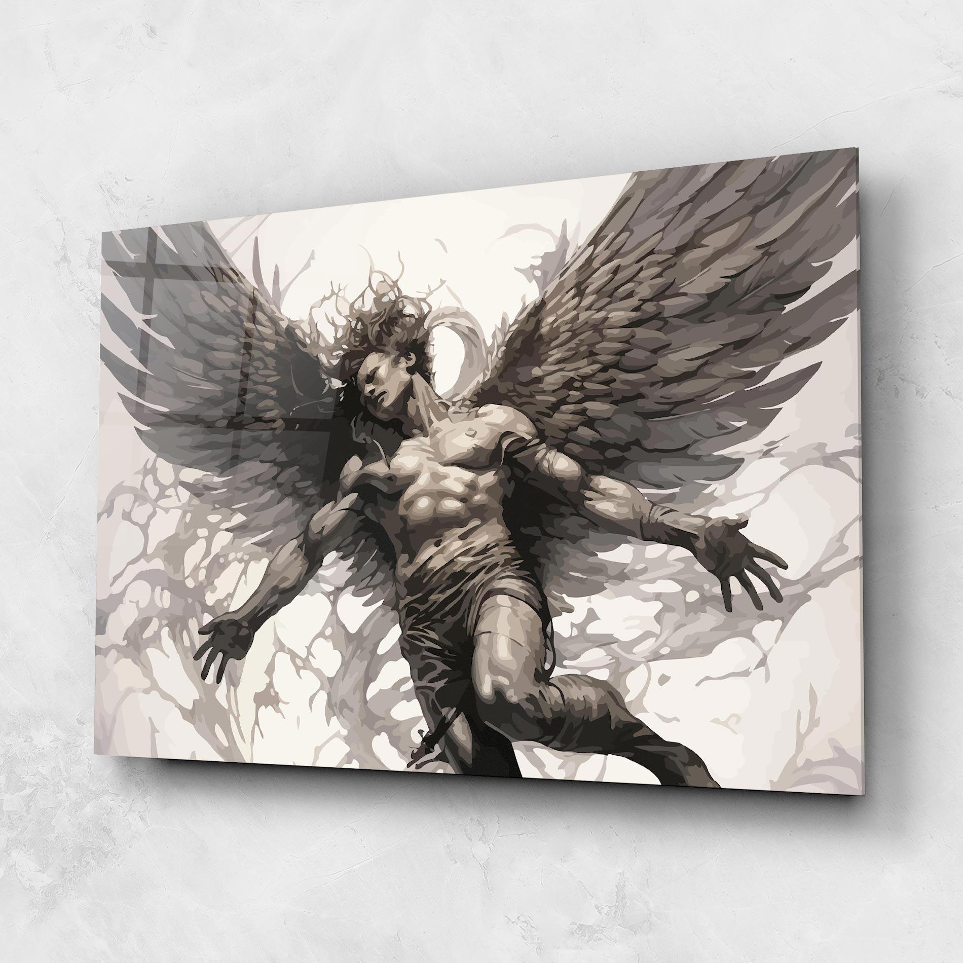 Glasbild Falling Angel mockup 1