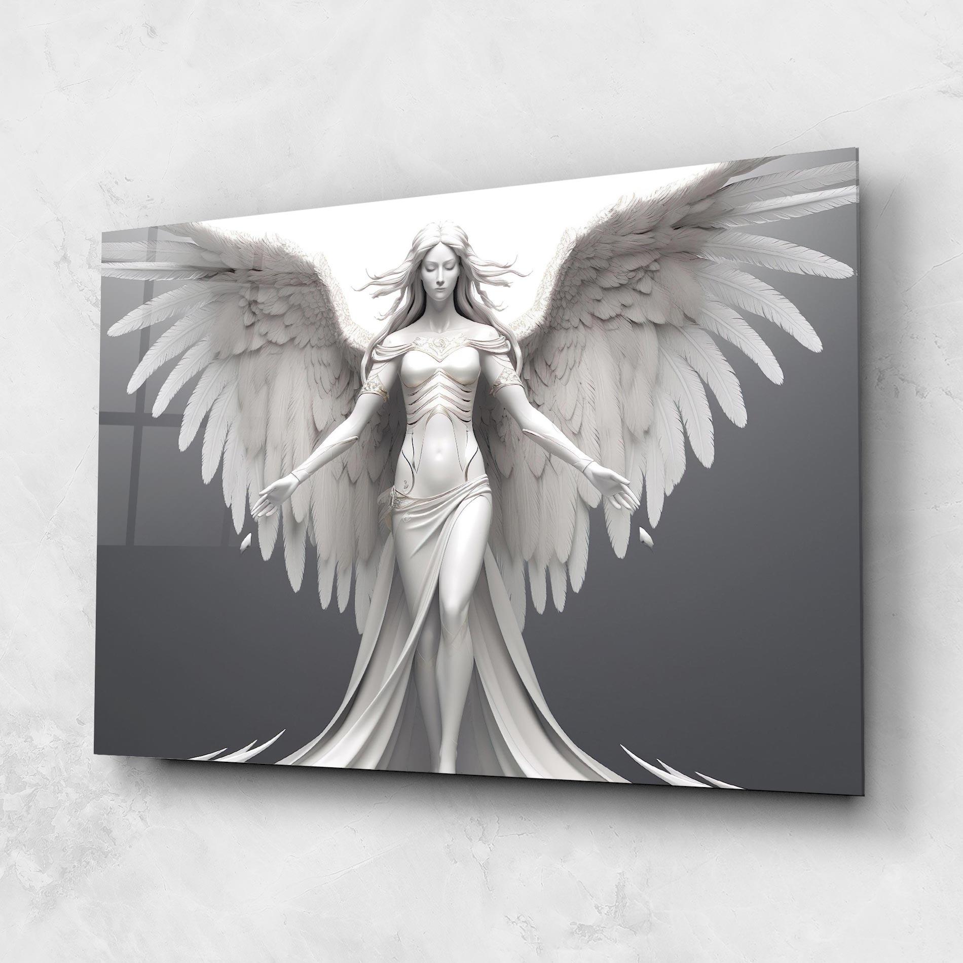 Glasbild White Stone Woman mockup 1