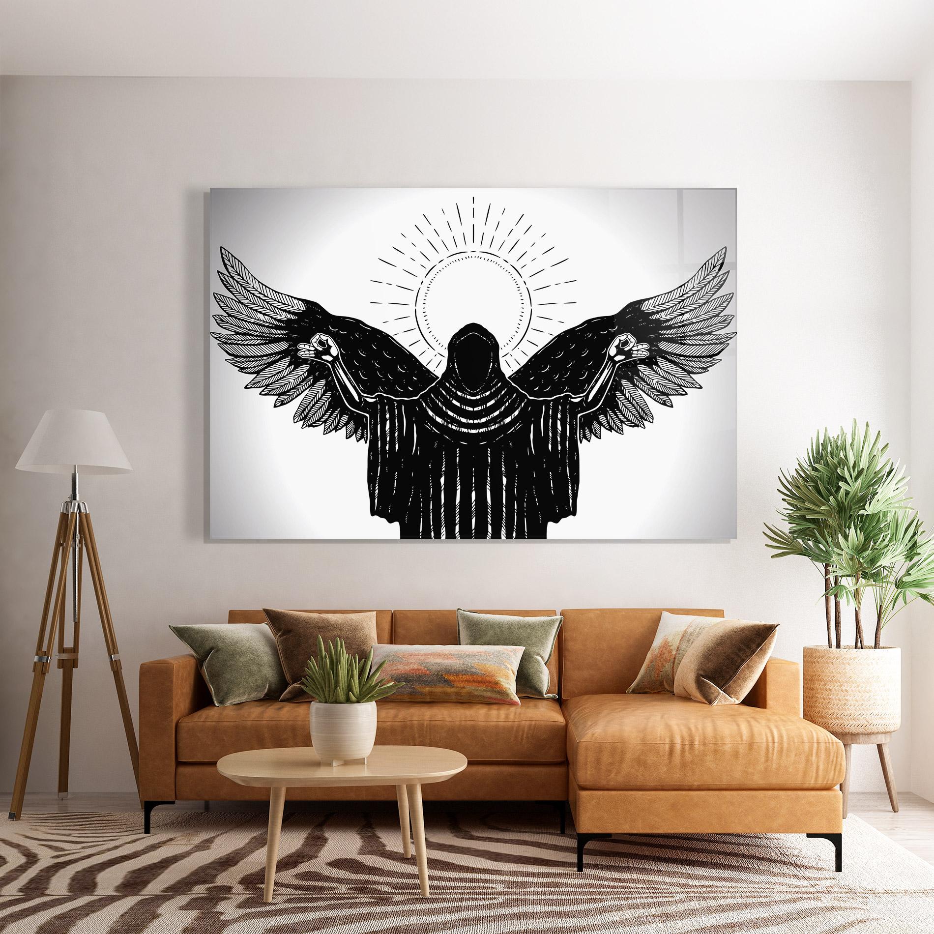 Glasbild Angel Sun mockup 7