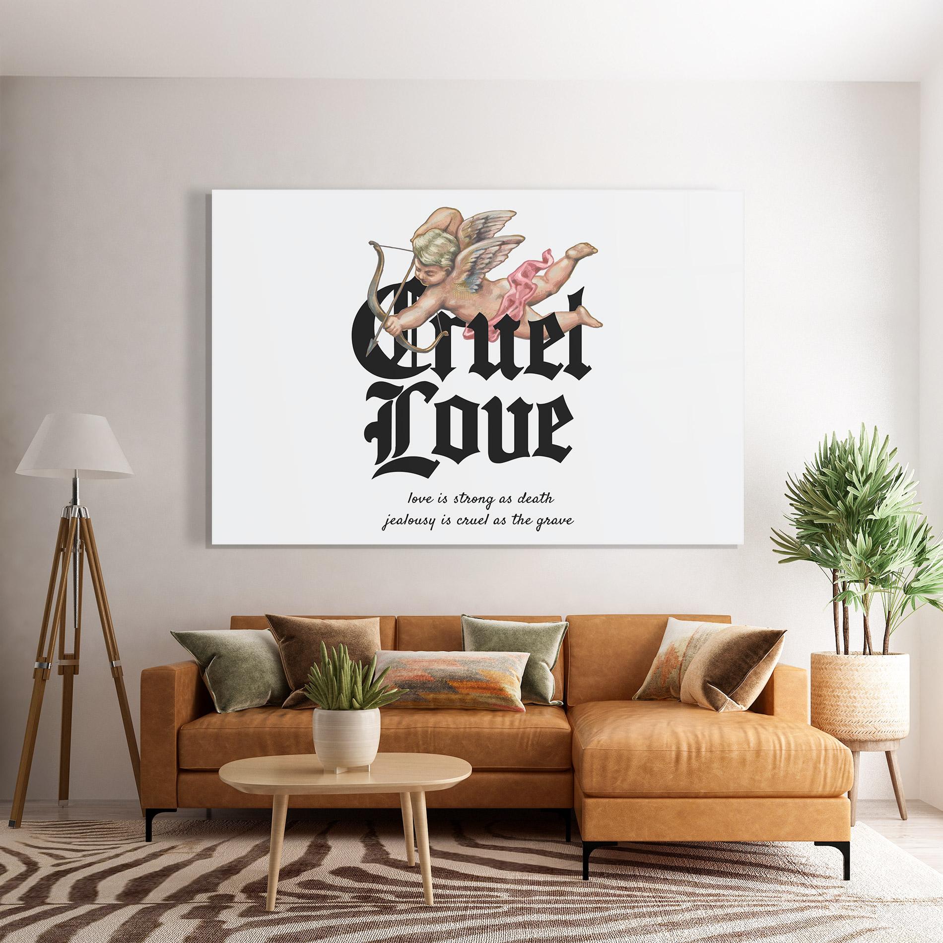 Glasbild Cruel Love mockup 7