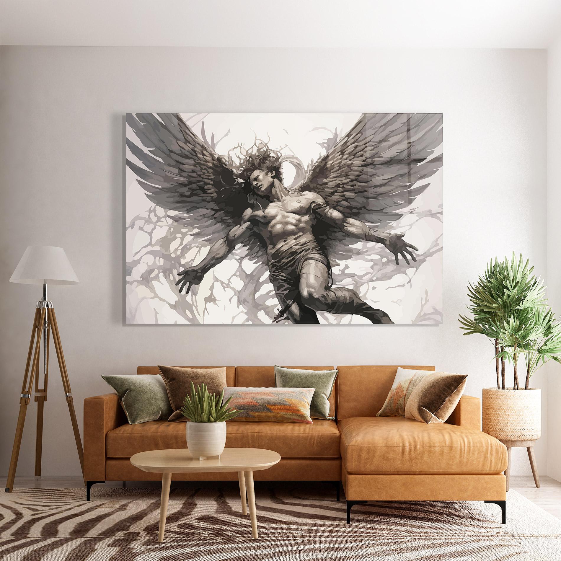 Glasbild Falling Angel mockup 7