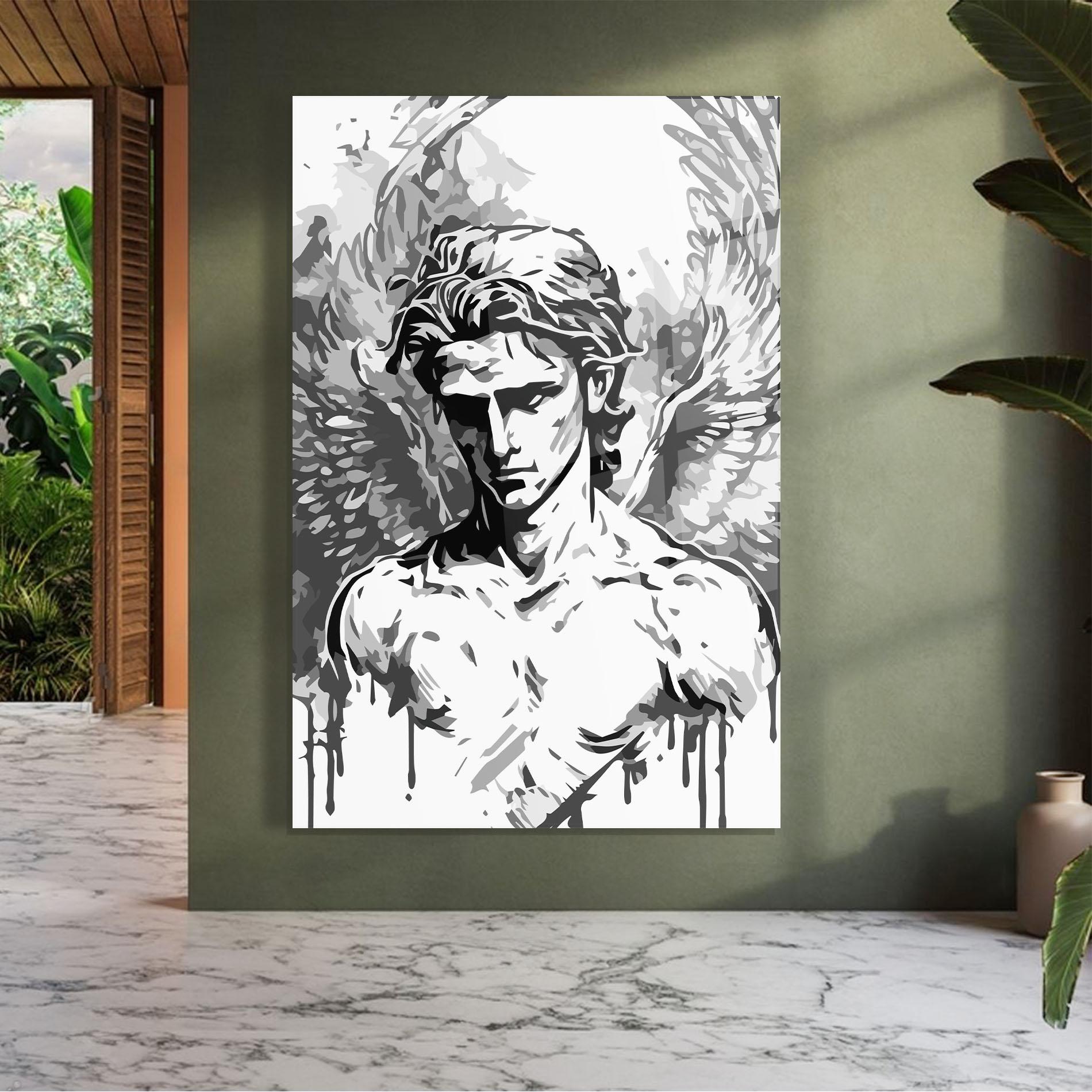 Glasbild Beautiful Angel mockup 7