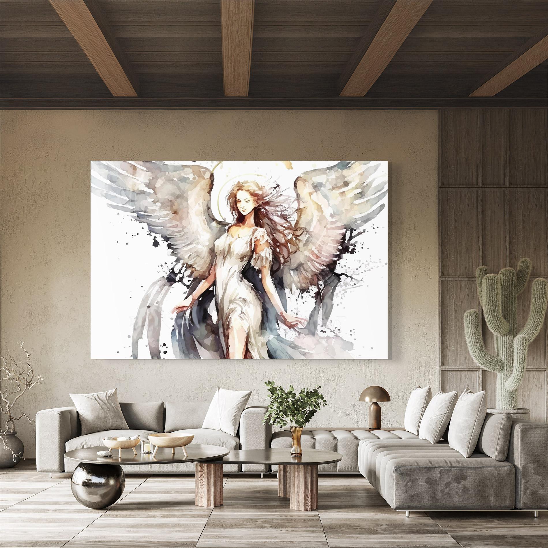 Glasbild Angel Lady mockup 8