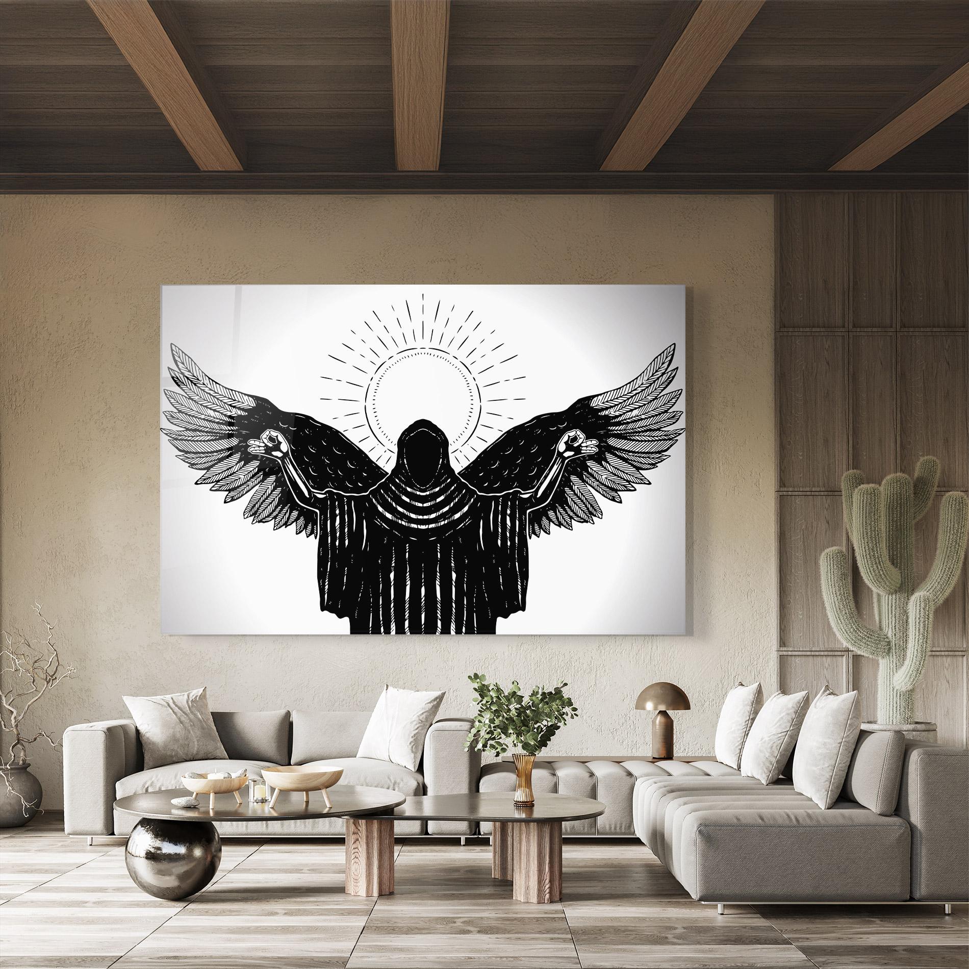 Glasbild Angel Sun mockup 8