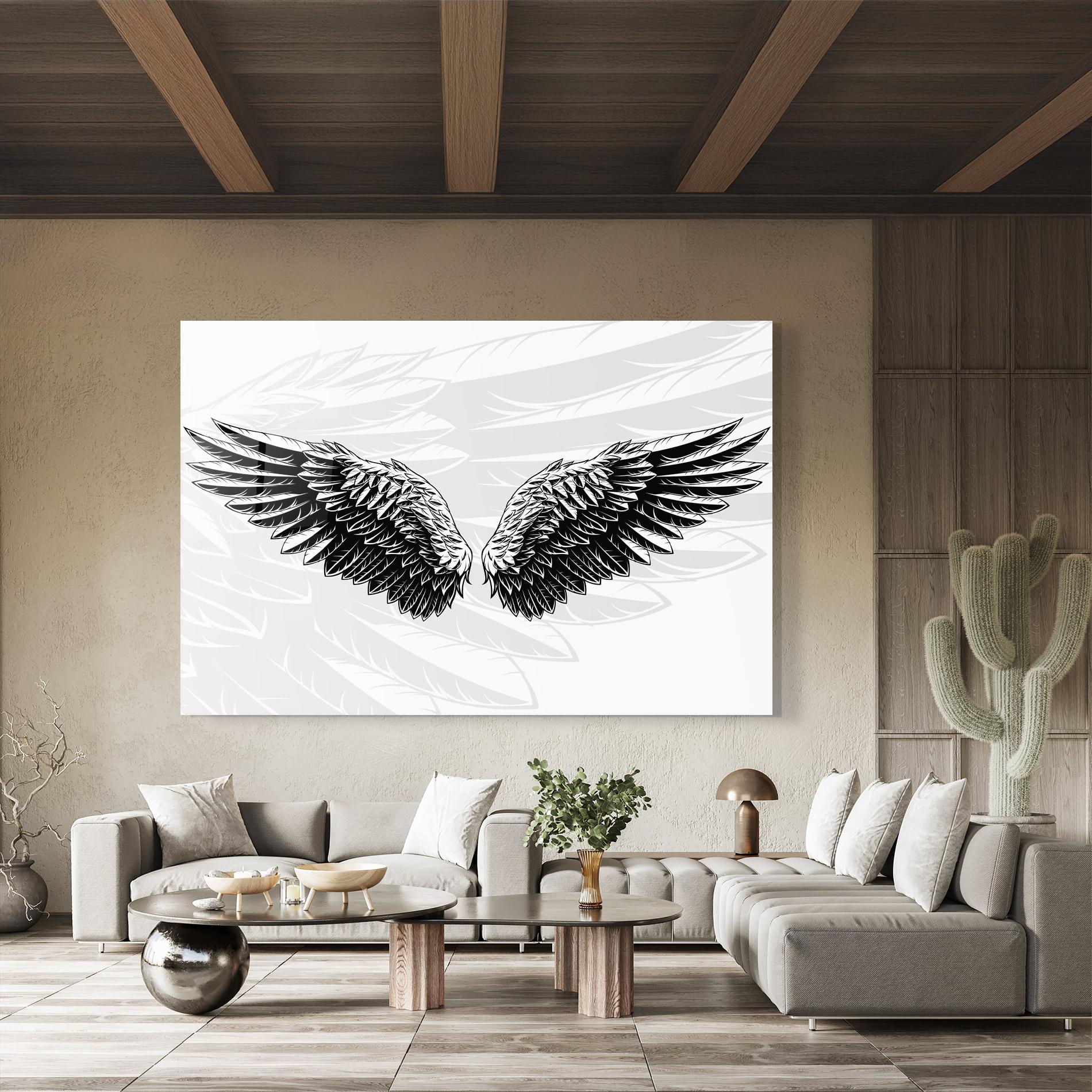 Glasbild Angel Wings mockup 8