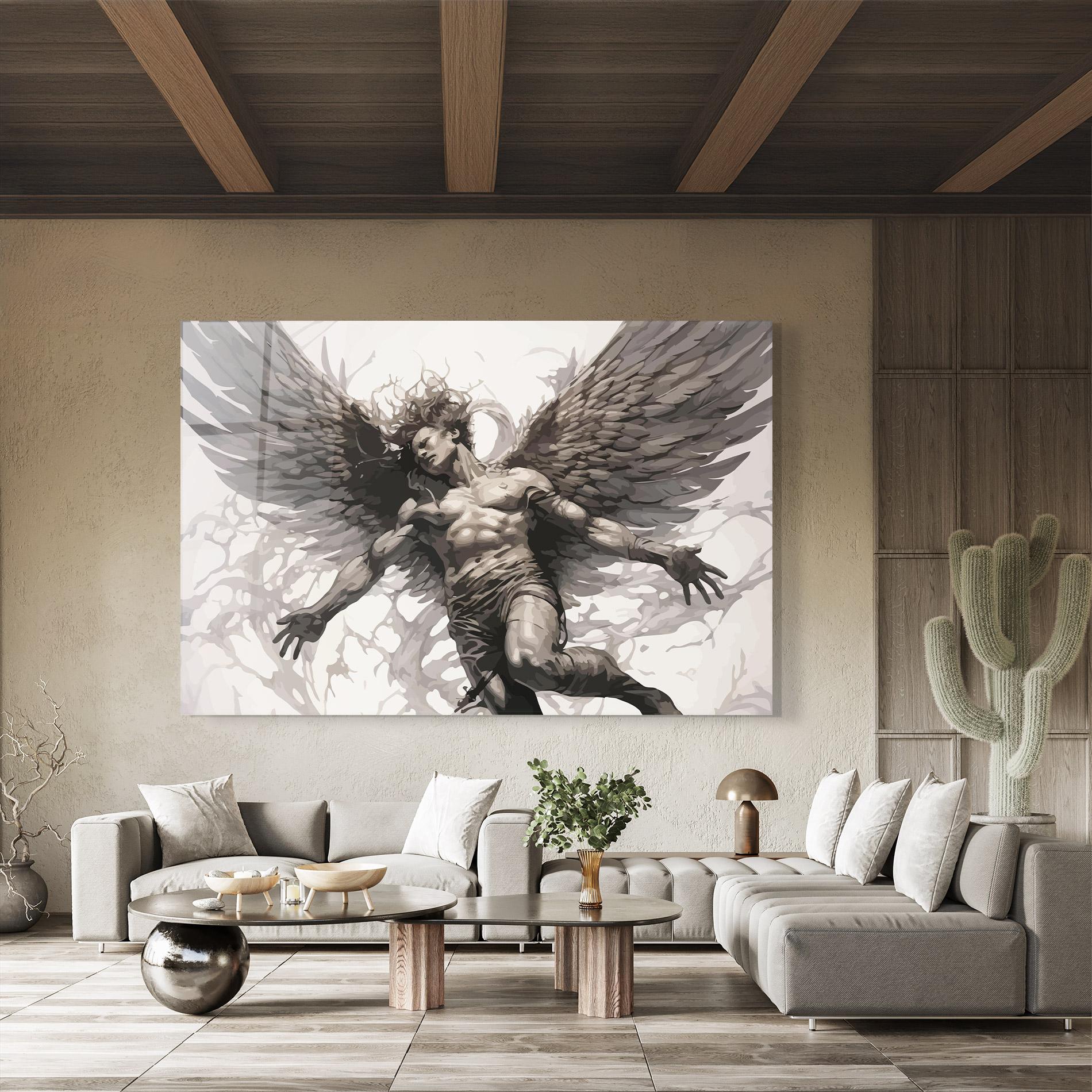 Glasbild Falling Angel mockup 8