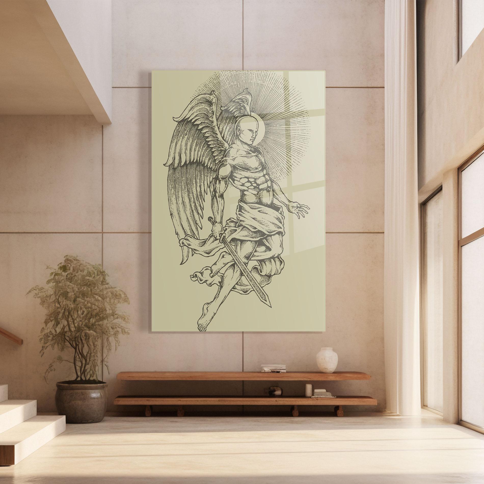 Glasbild Angel Fighter mockup 8
